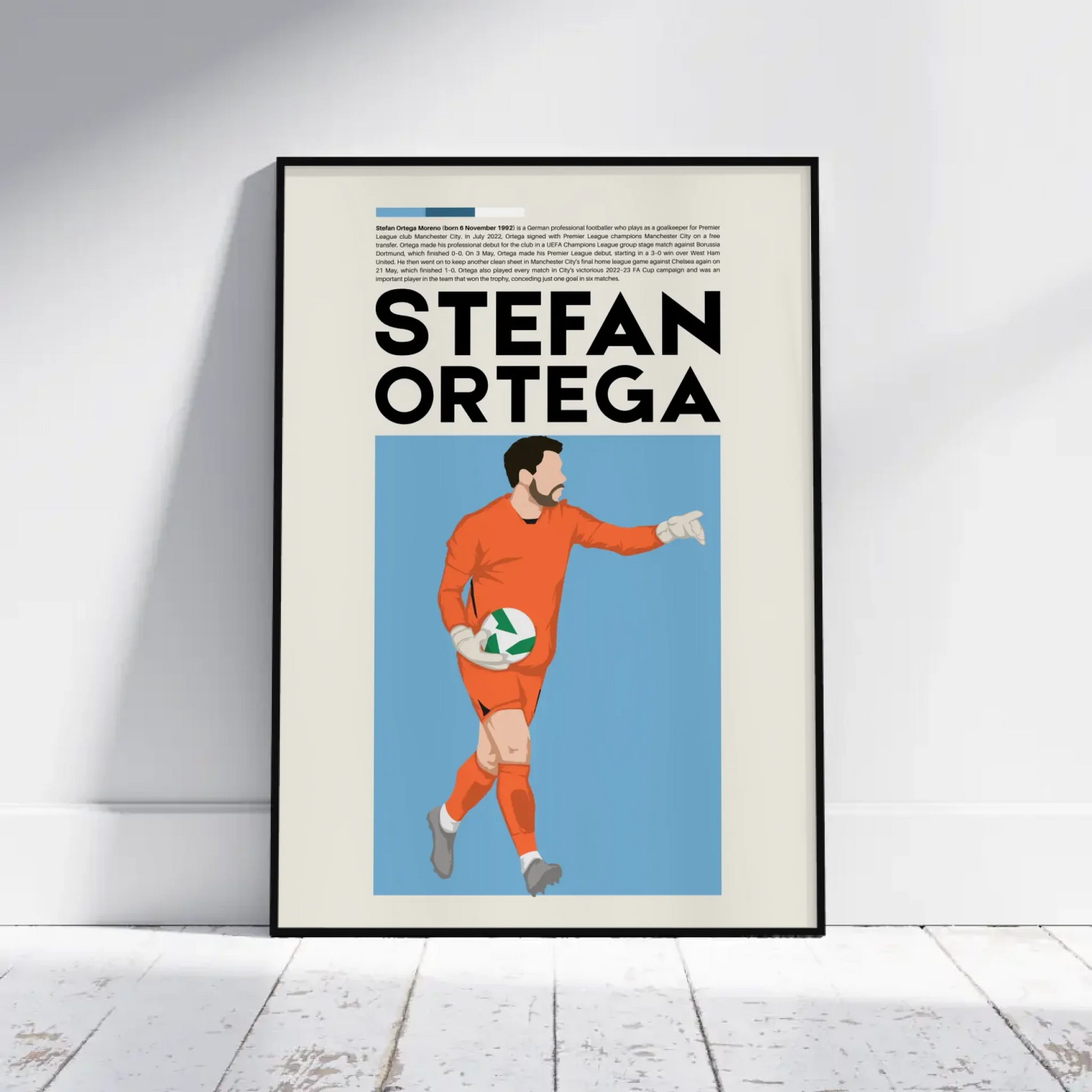 Stefan Ortega Man City - Minimalist Poster - Fans Favourites