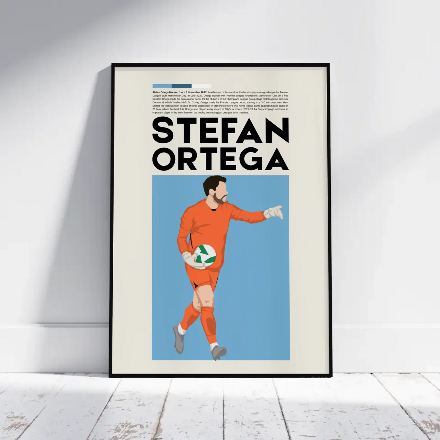 Stefan Ortega Man City - Minimalist Poster - Fans Favourites
