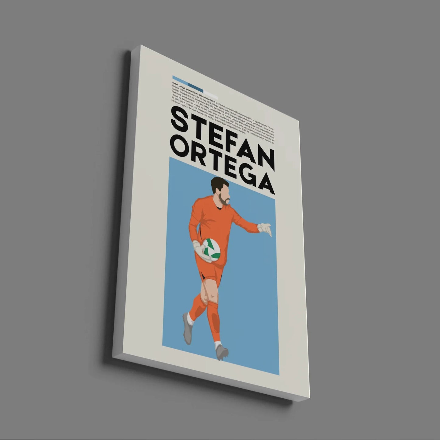 Stefan Ortega Man City - Minimalist Poster - Fans Favourites