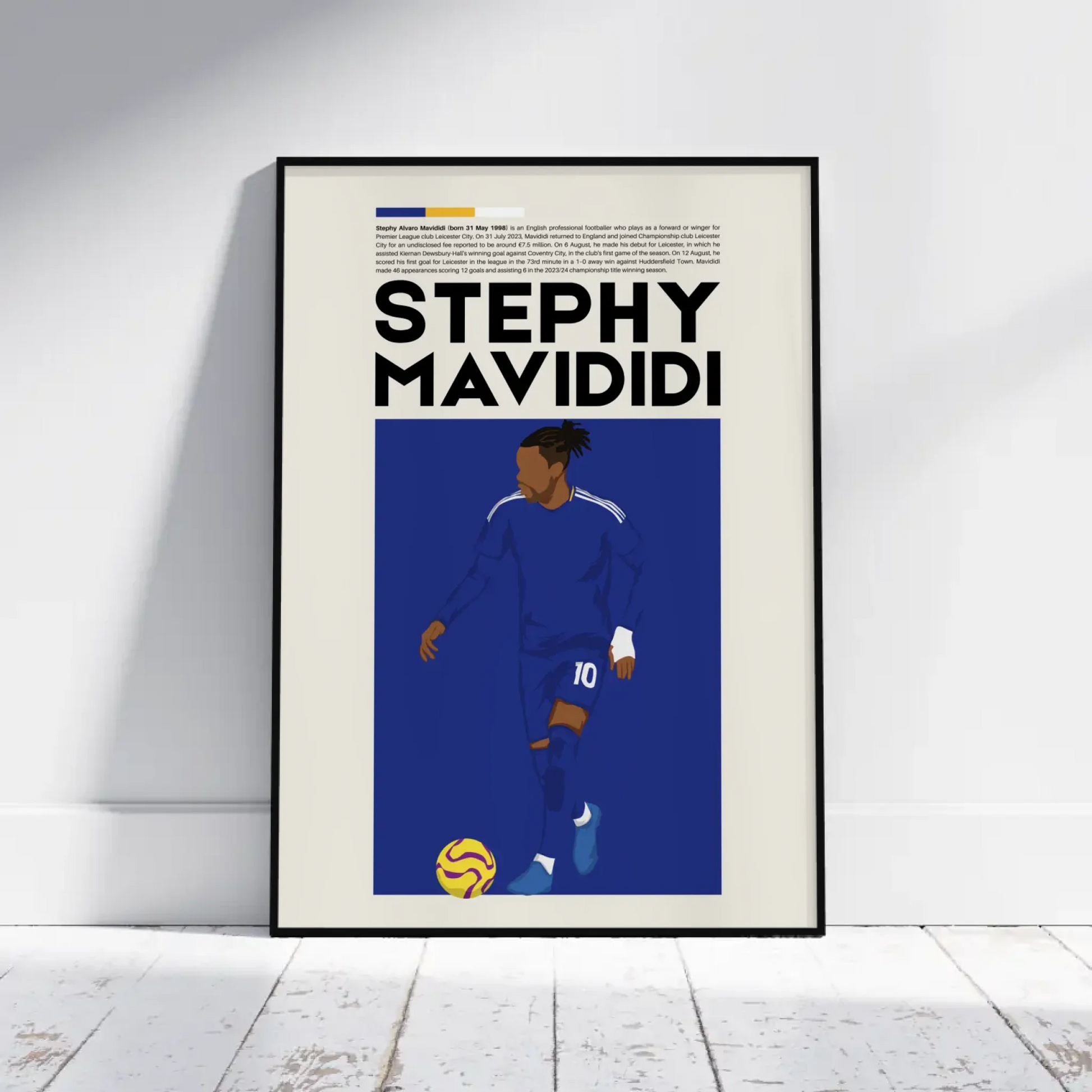 Stephy Mavididi Leicester - Minimalist Poster - Fans Favourites