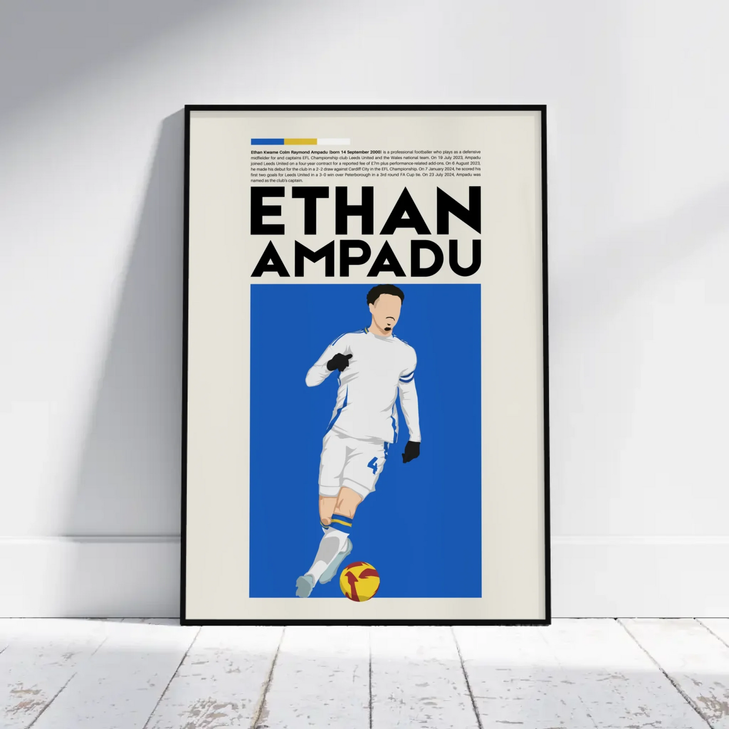Ethan Ampadu Leeds - Minimalist Poster - Fans Favourites