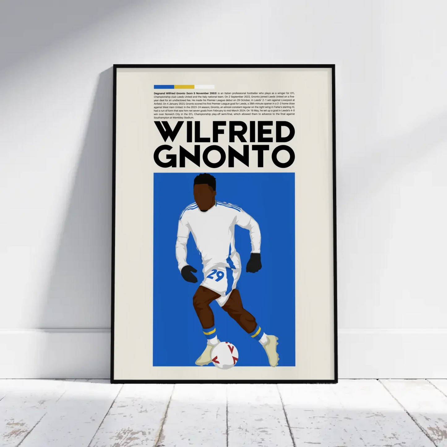 Wilfried Gnonto Leeds - Minimalist Poster - Fans Favourites