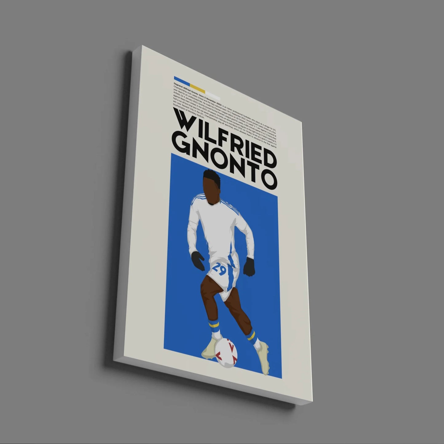 Wilfried Gnonto Leeds - Minimalist Poster - Fans Favourites