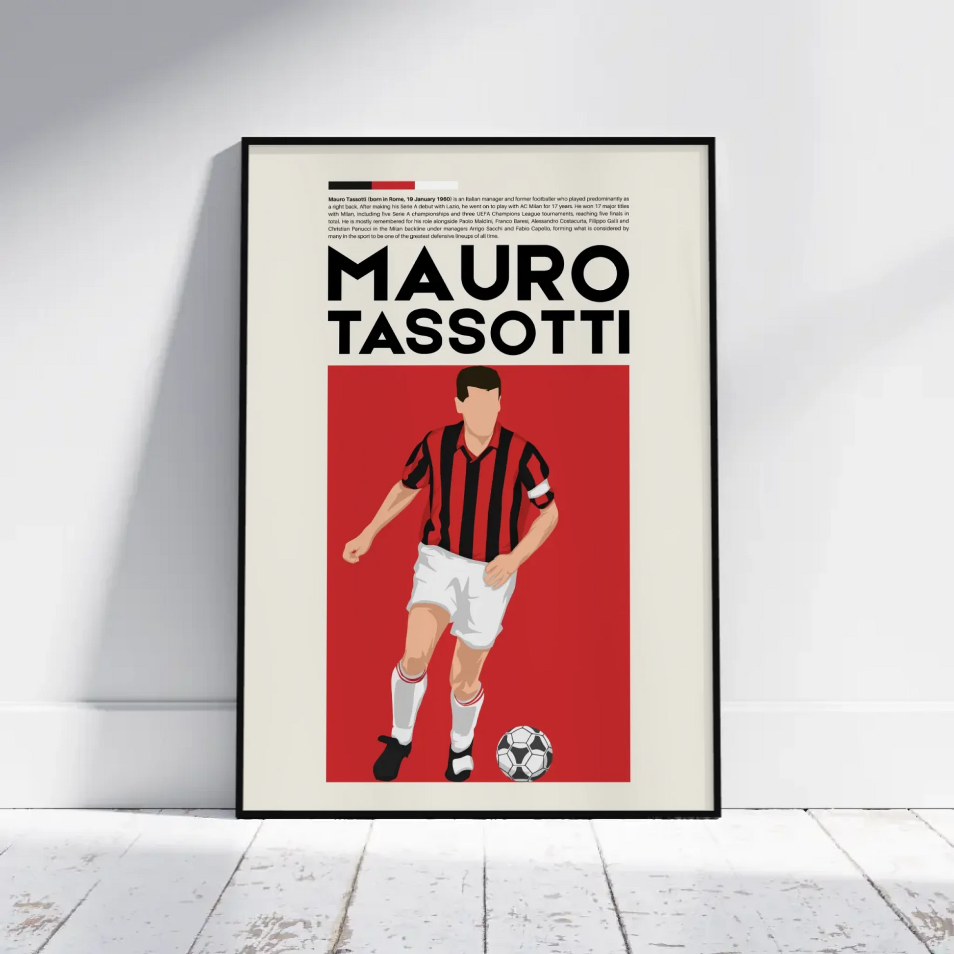 Mauro Tassotti AC Milan - Minimalist Poster - Fans Favourites
