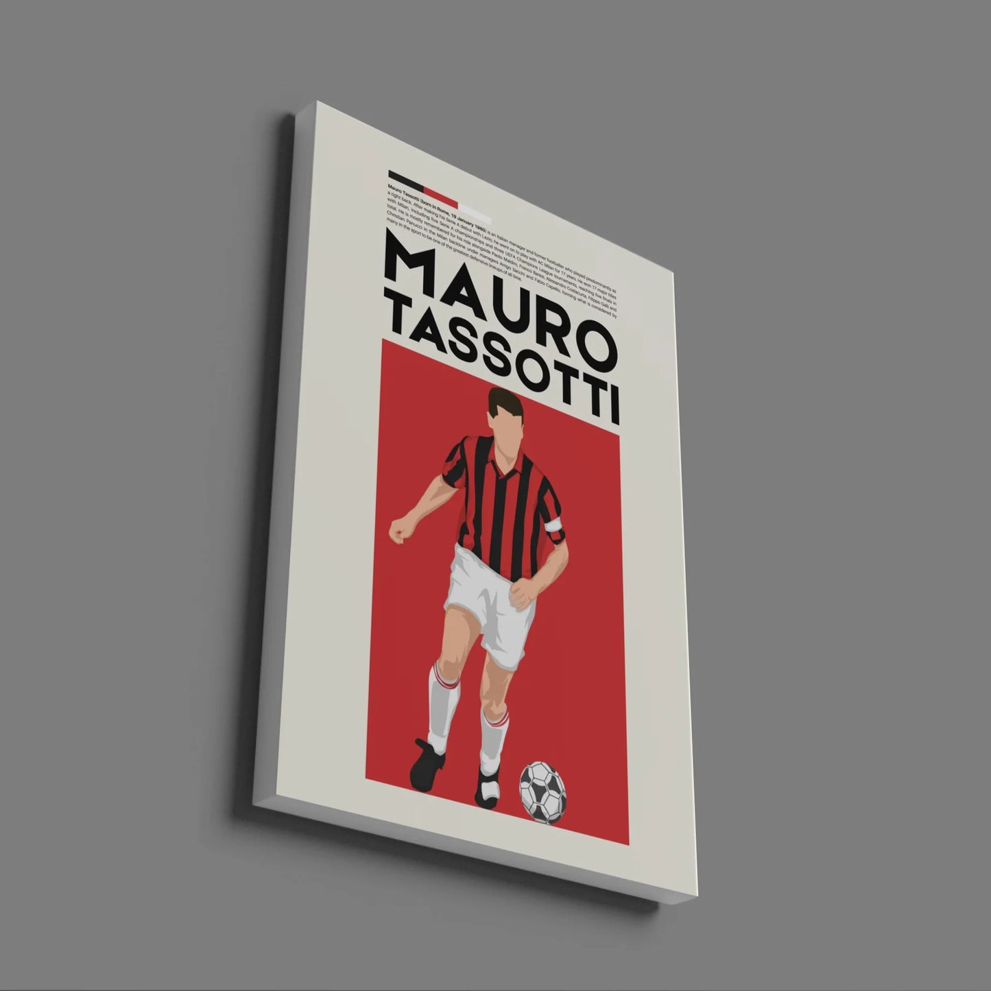 Mauro Tassotti AC Milan - Minimalist Poster - Fans Favourites