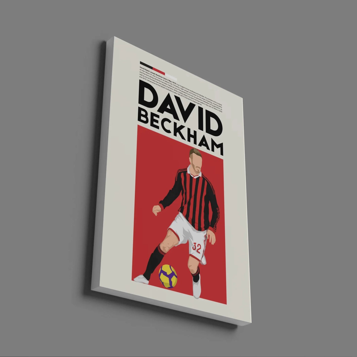David Beckham AC Milan - Minimalist Poster - Fans Favourites