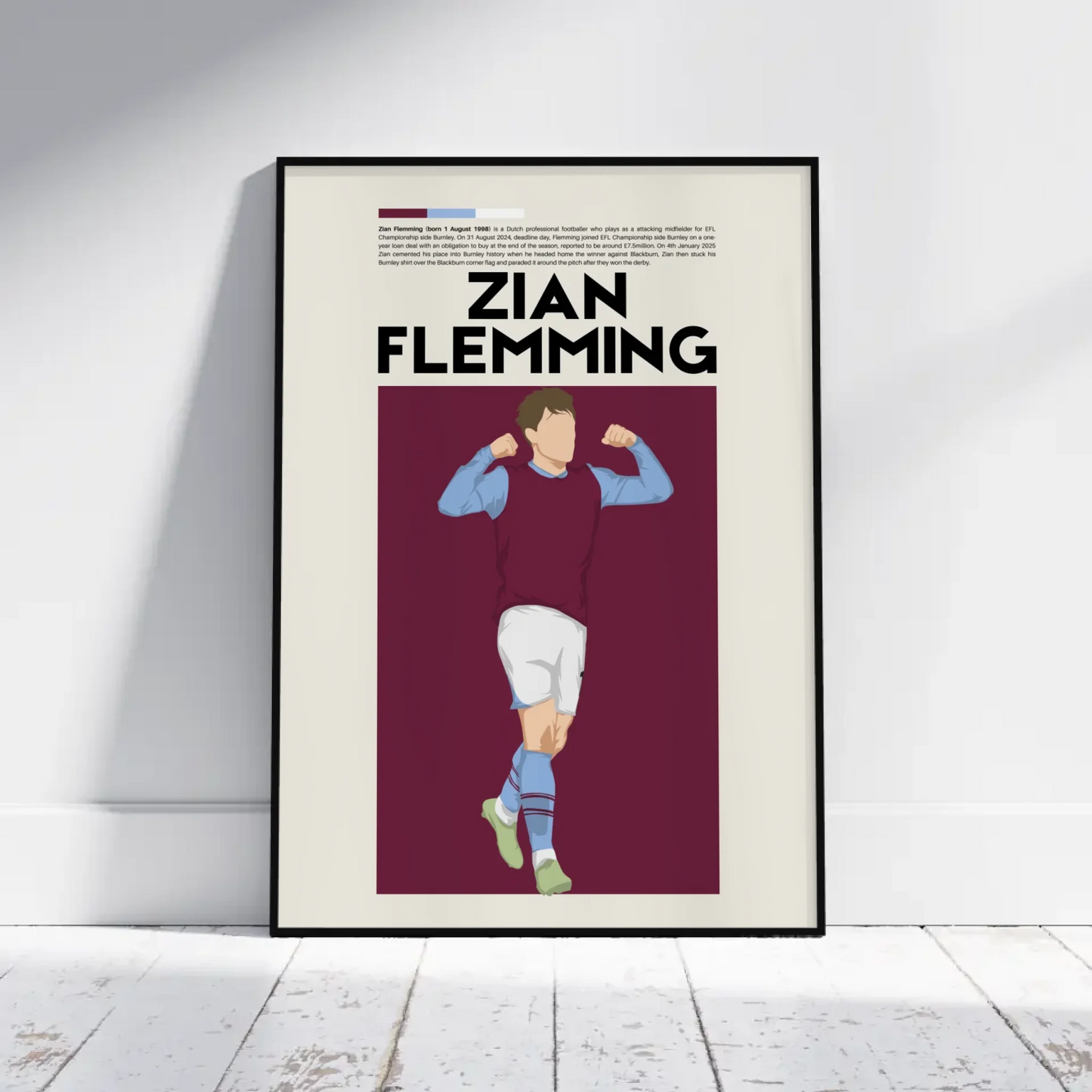 Zian Flemming Burnley - Minimalist Poster - Fans Favourites