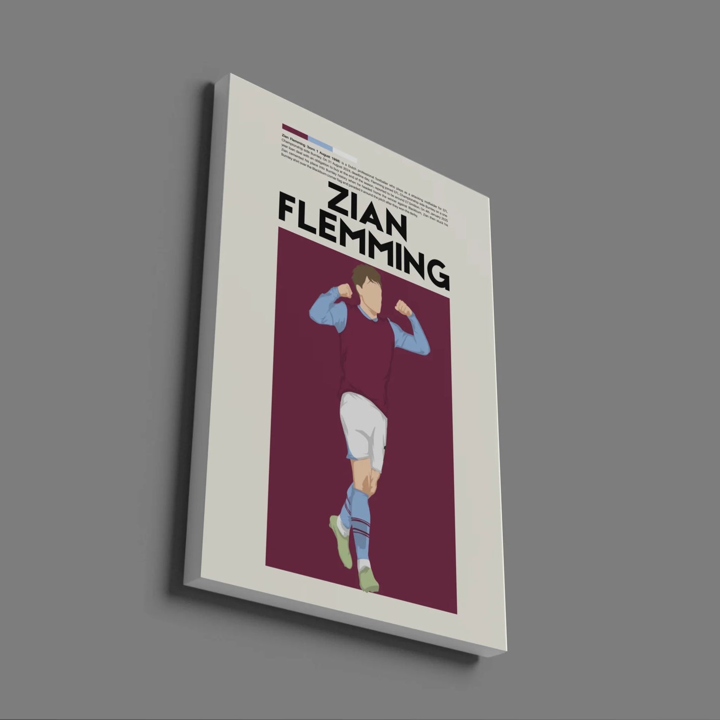 Zian Flemming Burnley - Minimalist Poster - Fans Favourites