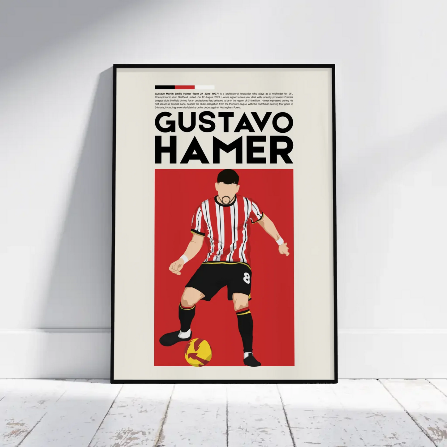 Gustavo Hamer Sheffield Utd - Minimalist Poster - Fans Favourites