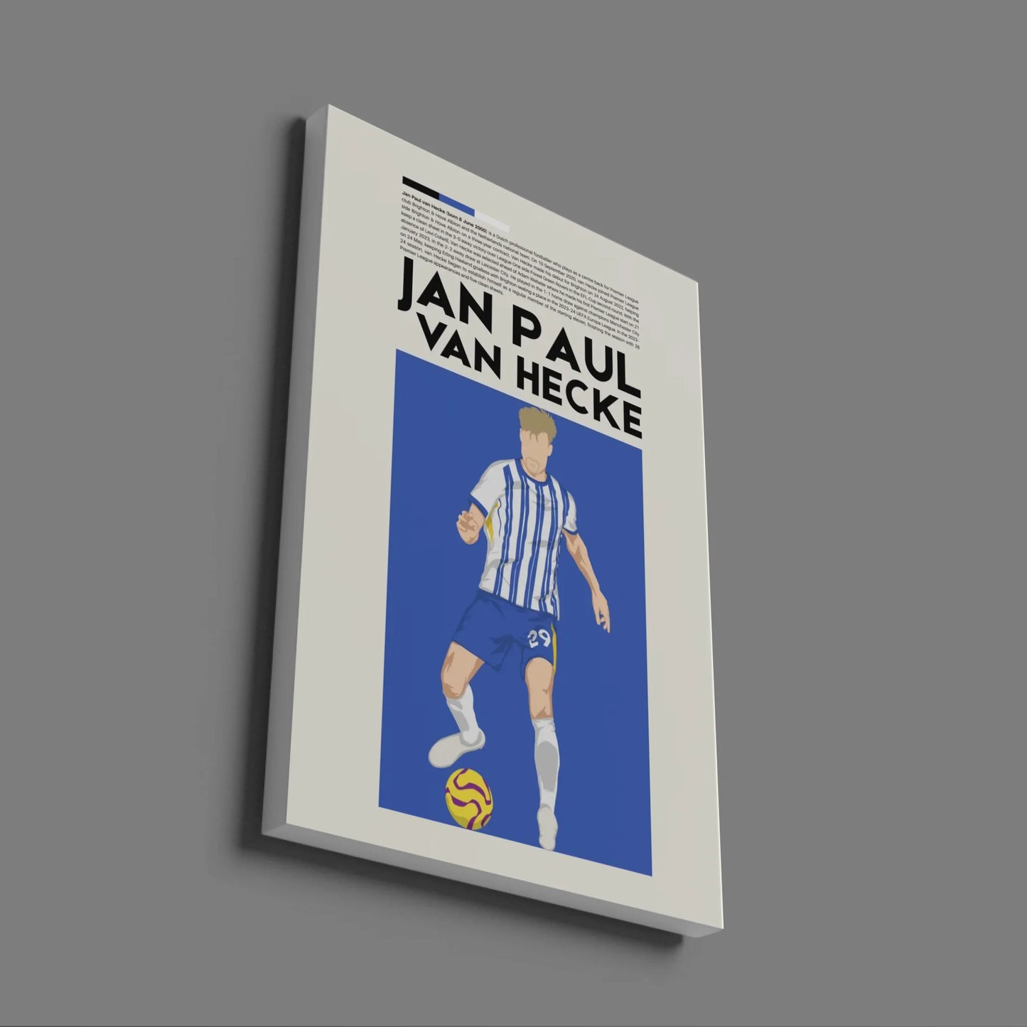 Jan Paul van Hecke Brighton - Minimalist Poster - Fans Favourites