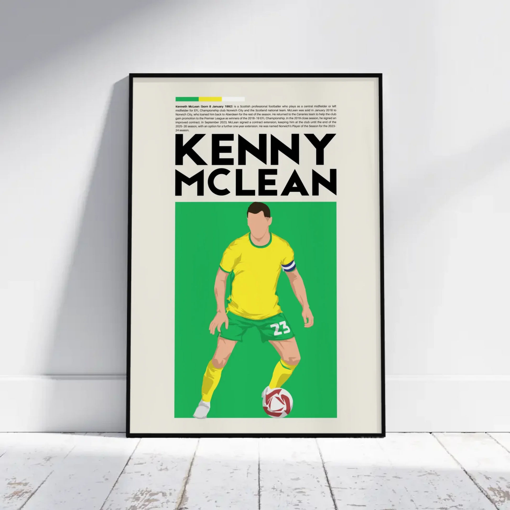Kenny McLean Norwich - Minimalist Poster - Fans Favourites