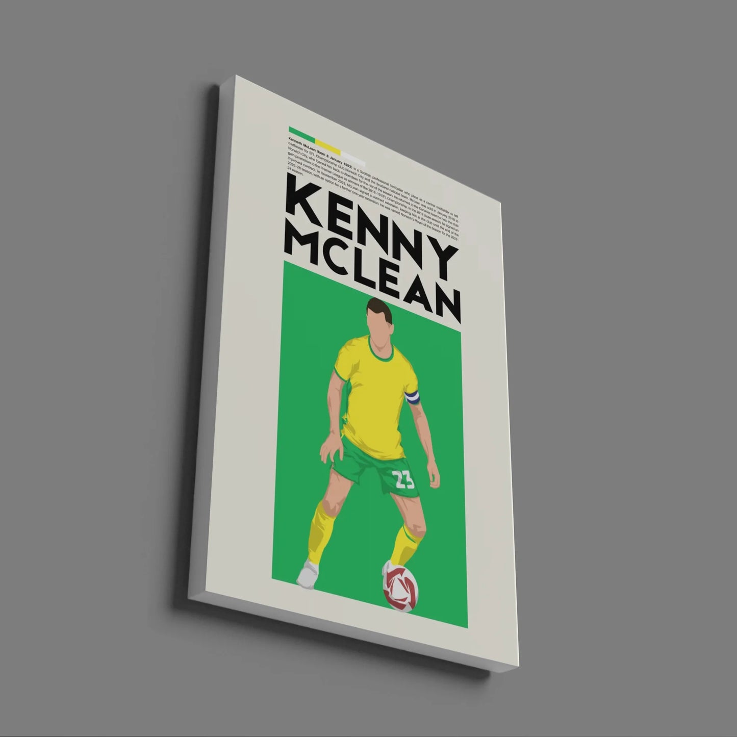 Kenny McLean Norwich - Minimalist Poster - Fans Favourites