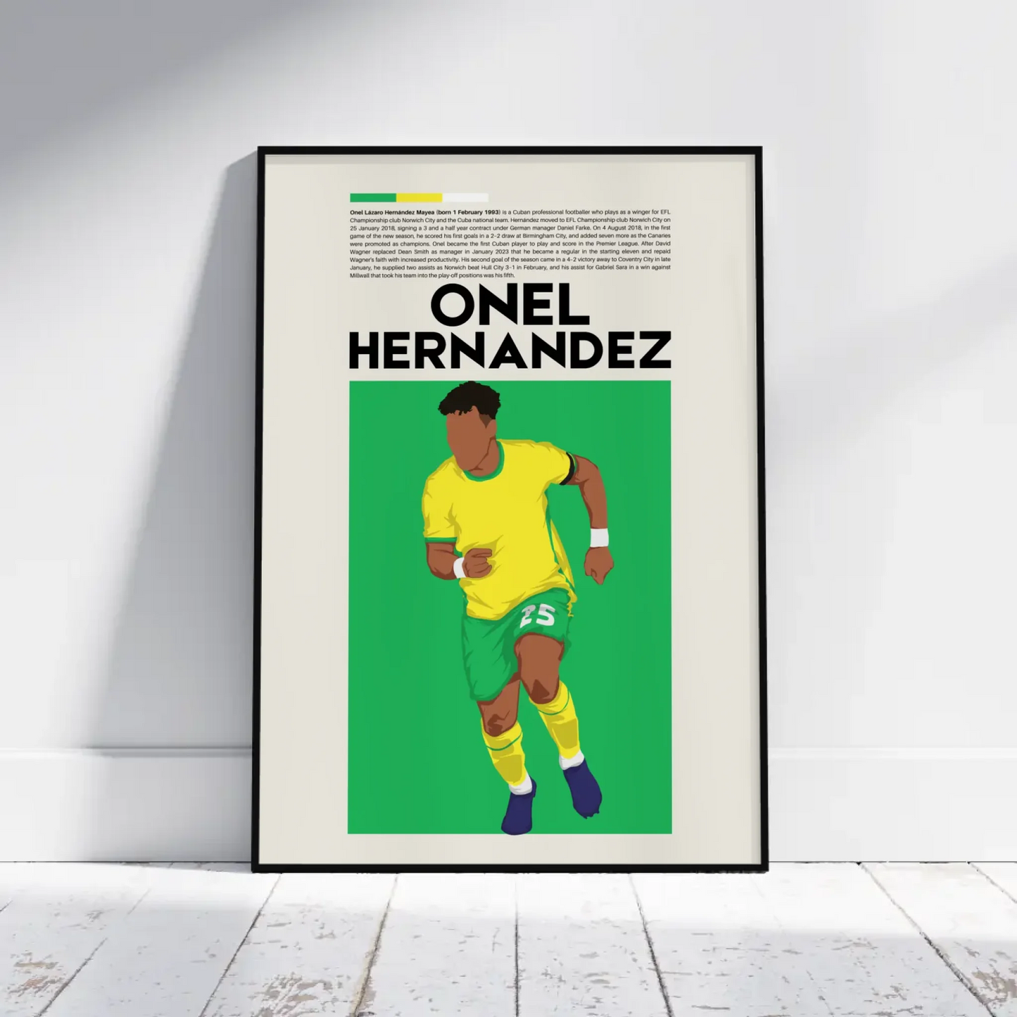 Onel Hernández Norwich - Minimalist Poster - Fans Favourites