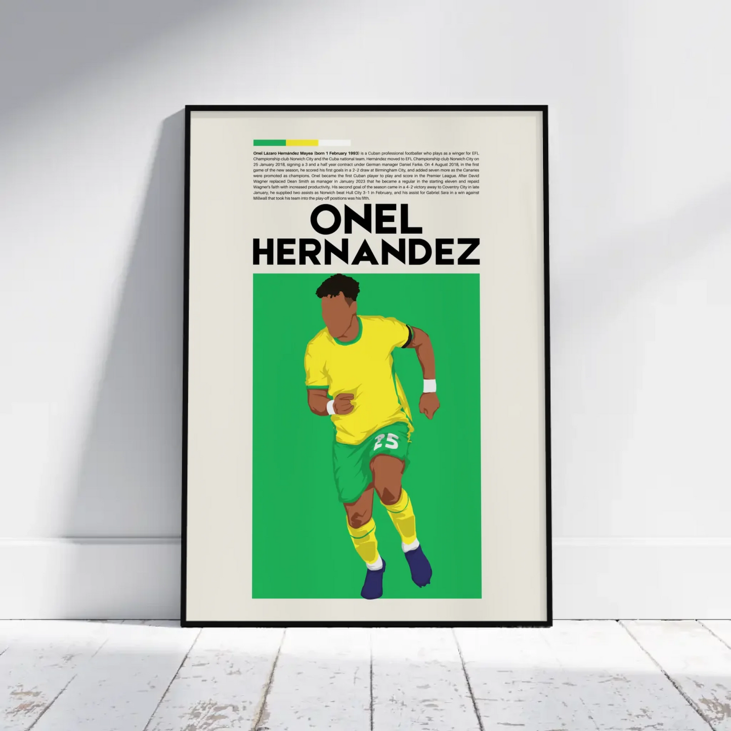 Onel Hernández Norwich - Minimalist Poster - Fans Favourites