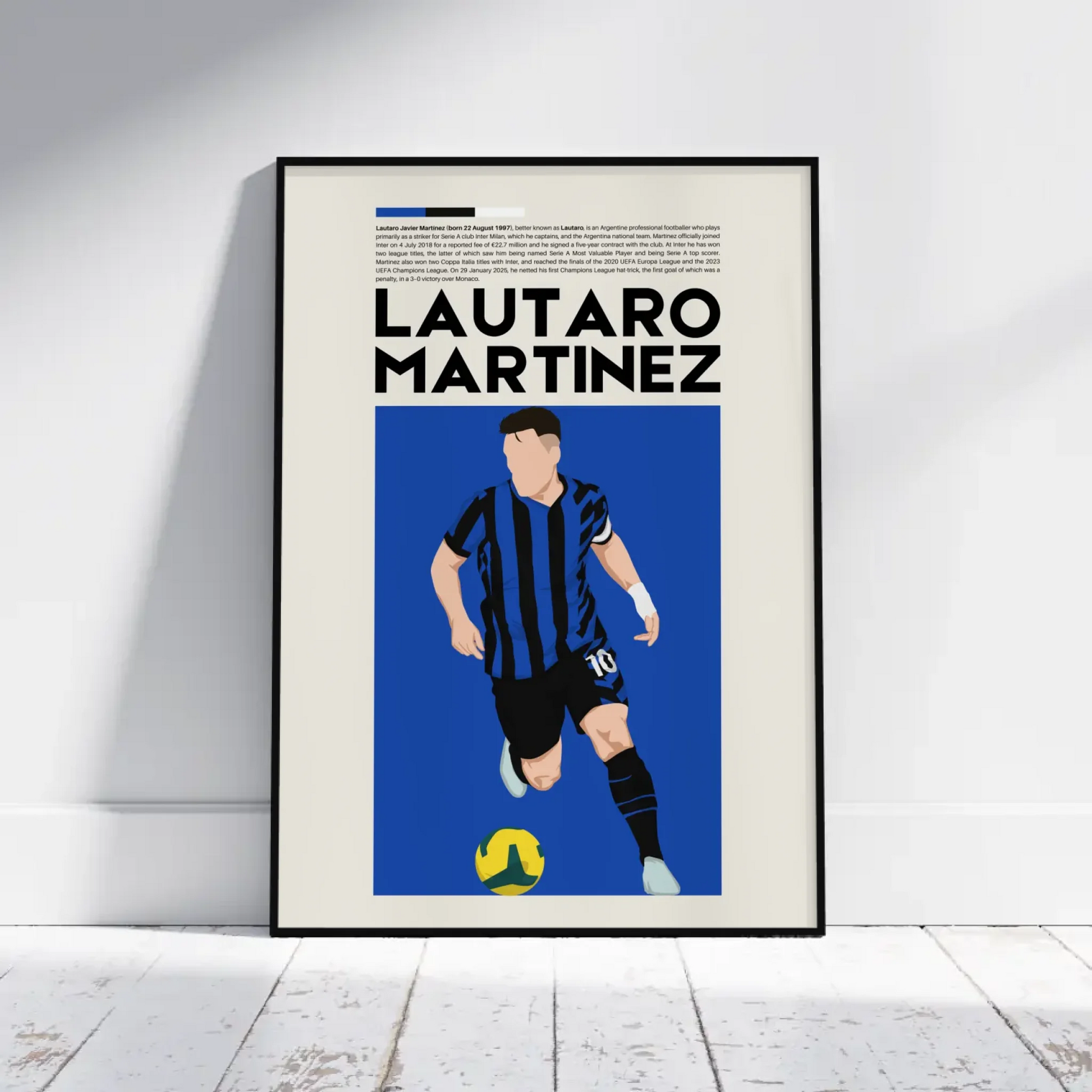 Lautaro Martínez Inter - Minimalist Poster - Fans Favourites