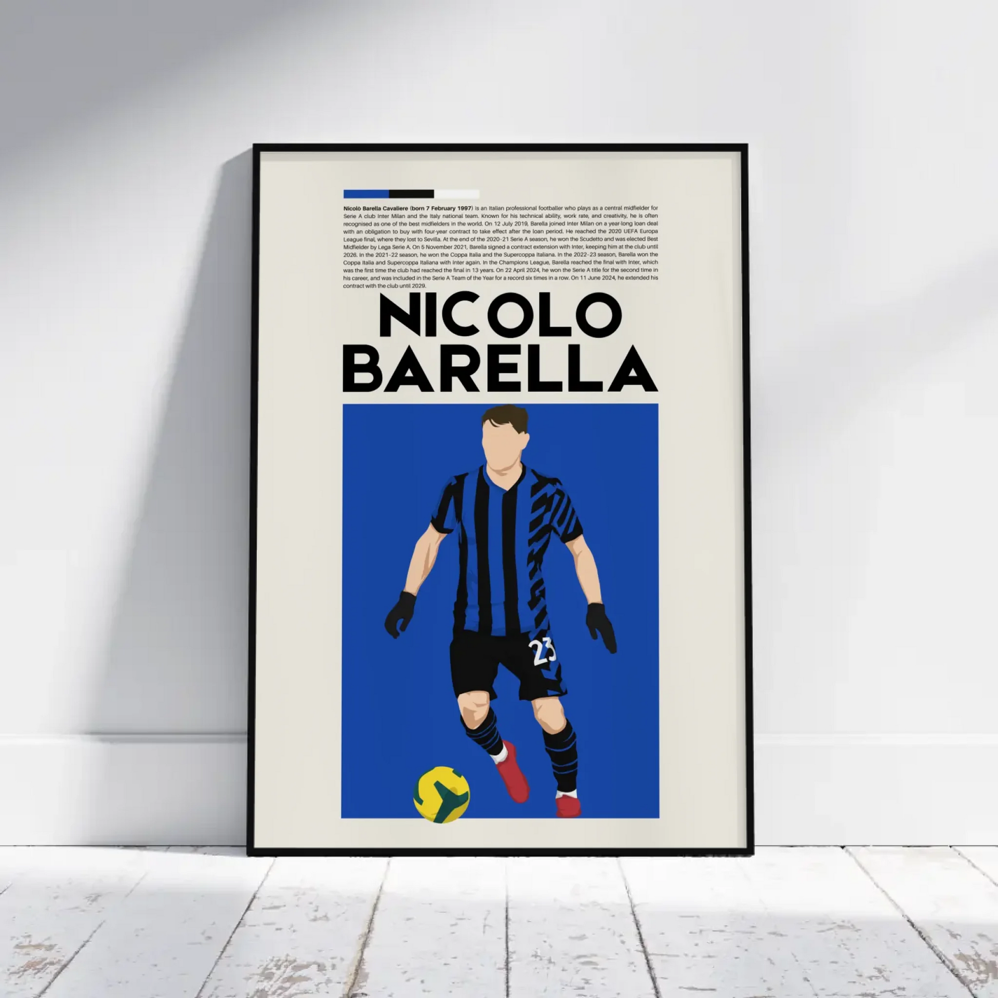 Nicolò Barella Inter - Minimalist Poster - Fans Favourites