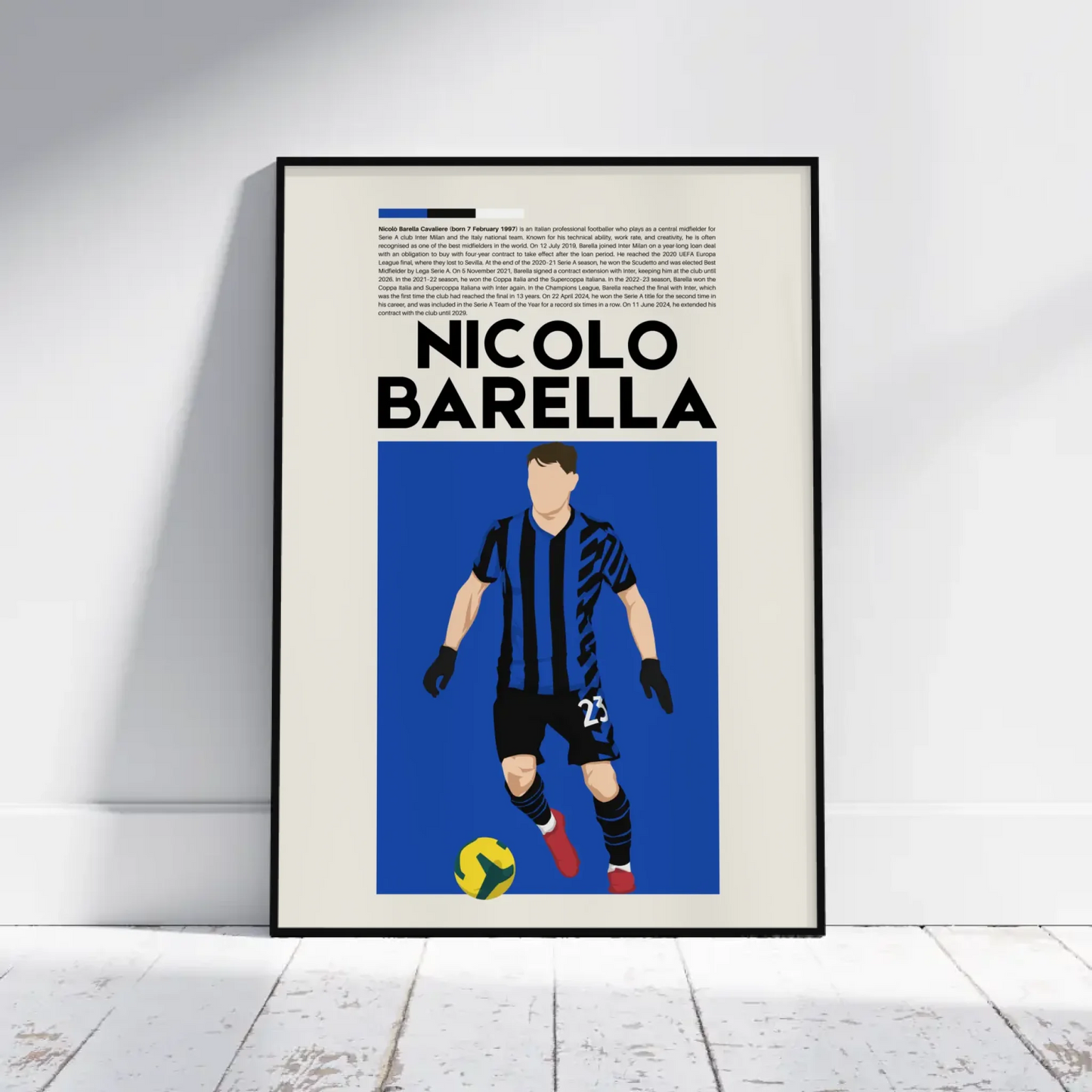 Nicolò Barella Inter - Minimalist Poster - Fans Favourites