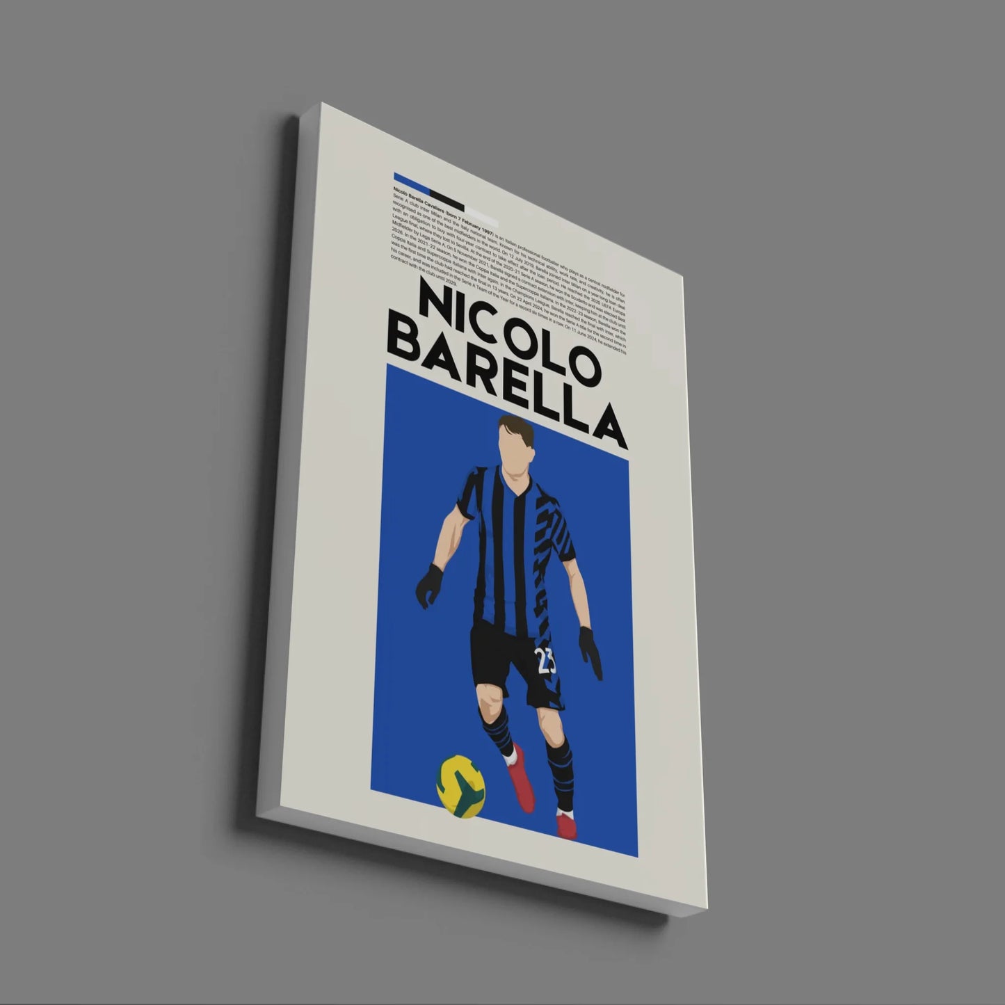 Nicolò Barella Inter - Minimalist Poster - Fans Favourites