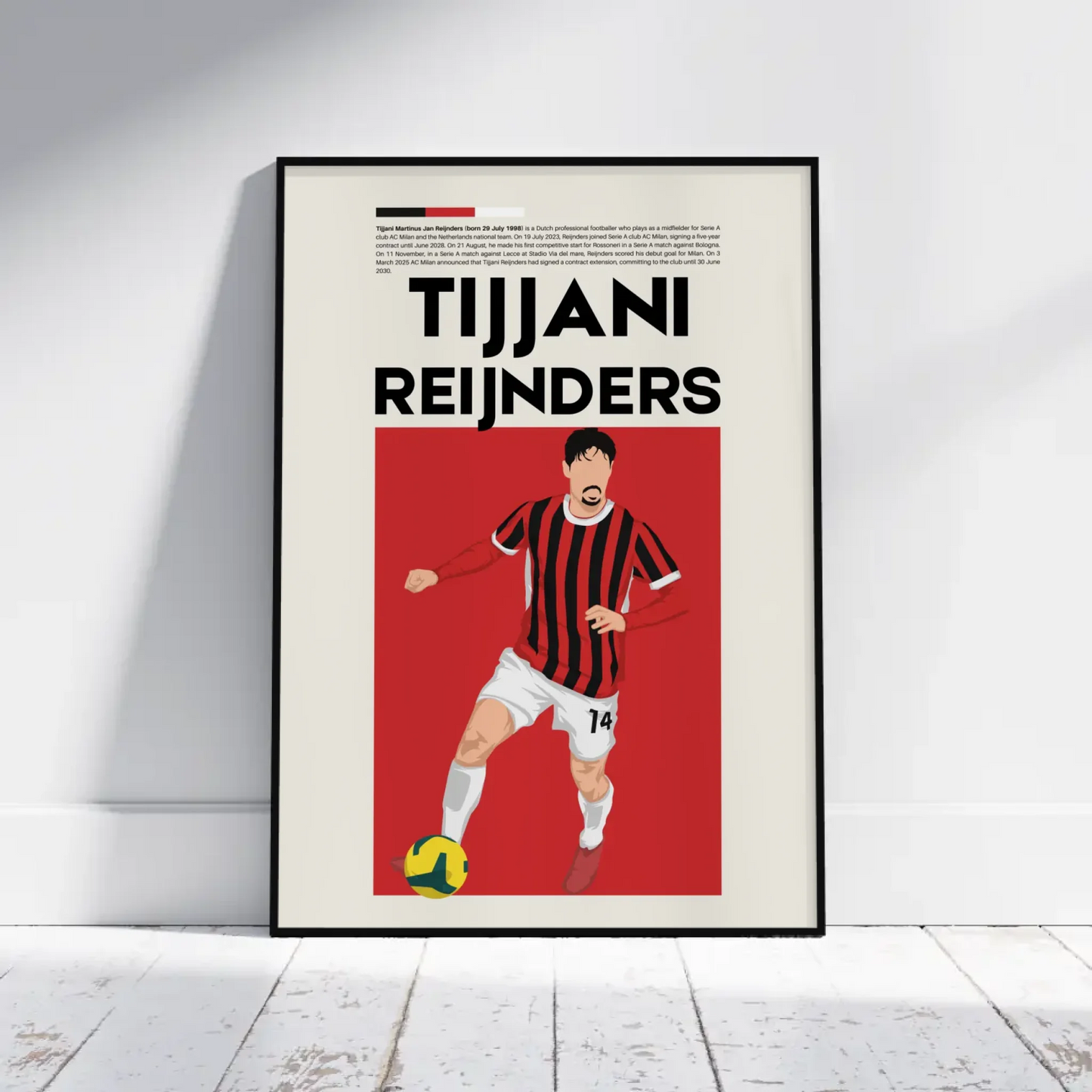 Tijjani Reijnders AC Milan - Minimalist Poster - Fans Favourites
