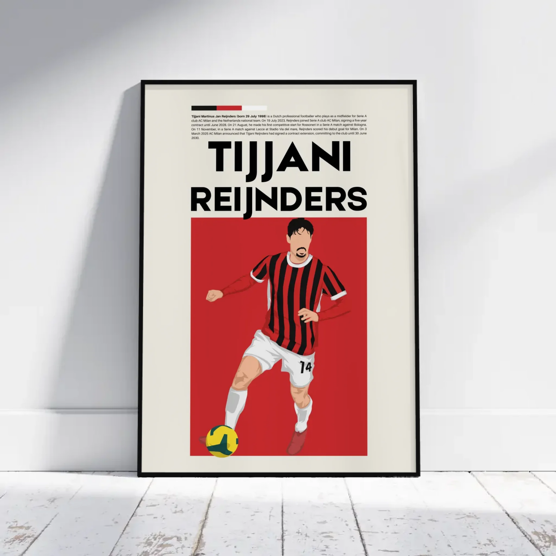 Tijjani Reijnders AC Milan - Minimalist Poster - Fans Favourites