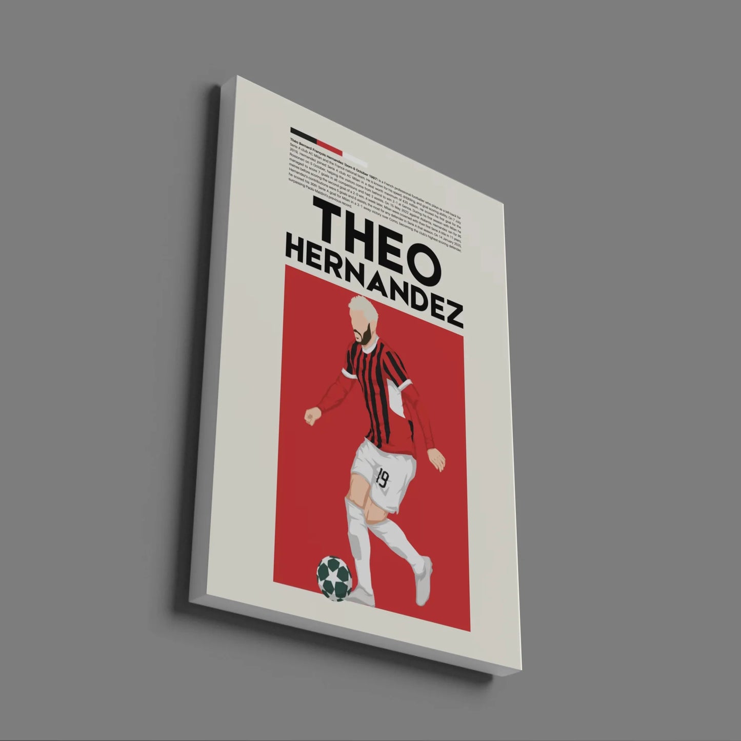 Theo Hernández AC Milan - Minimalist Poster - Fans Favourites