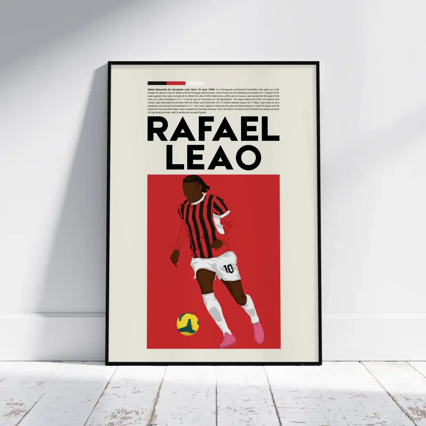 Rafael Leão AC Milan - Minimalist Poster - Fans Favourites