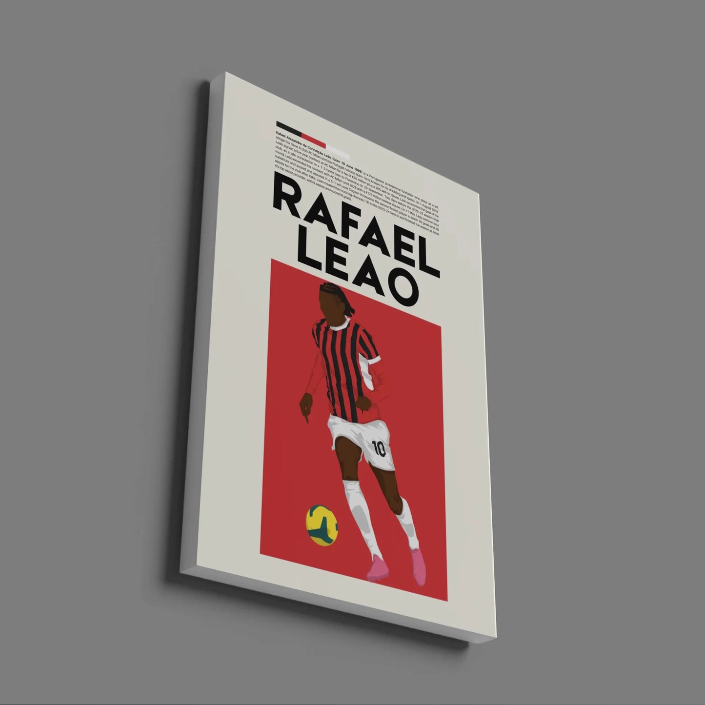 Rafael Leão AC Milan - Minimalist Poster - Fans Favourites