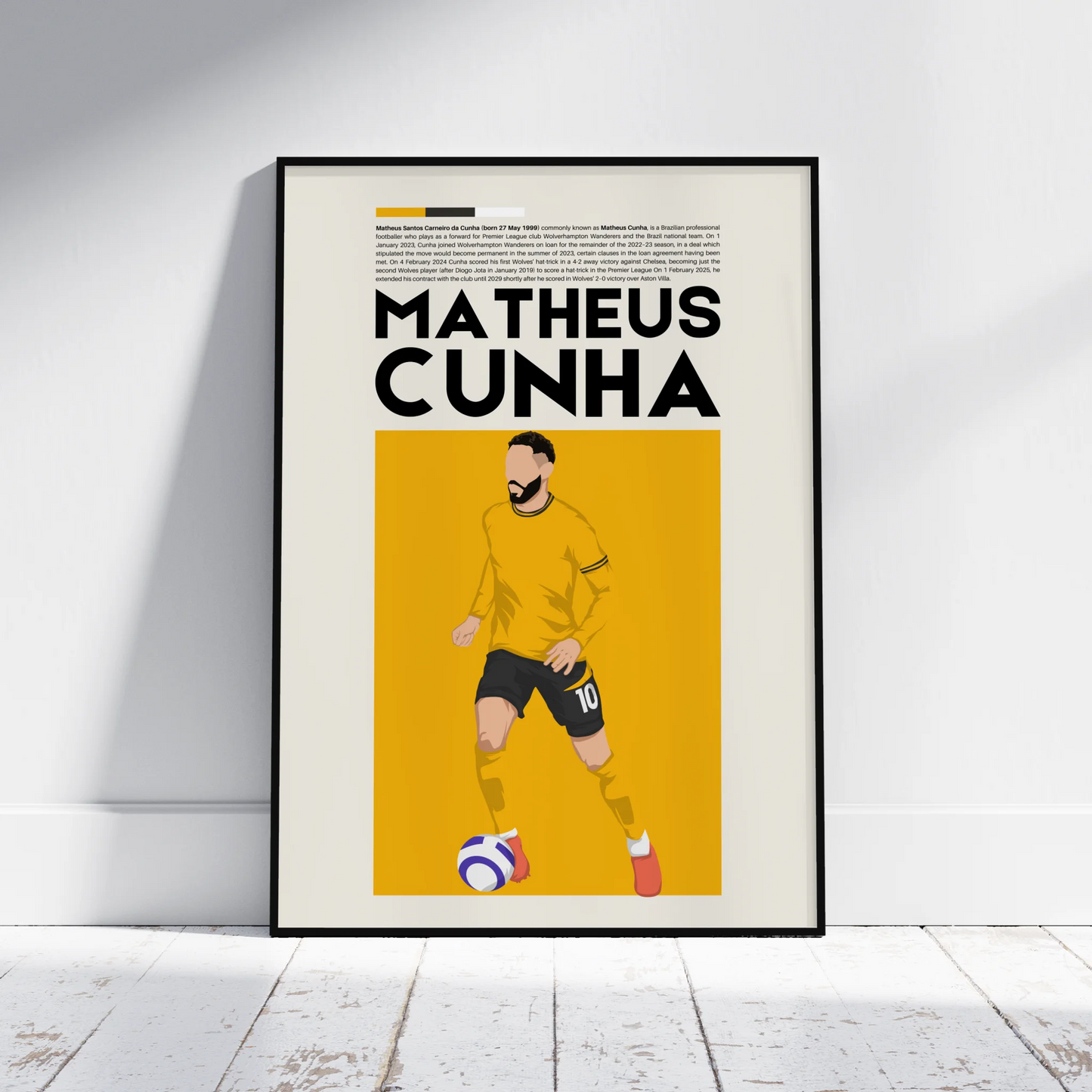 Matheus Cunha Wolves - Minimalist Poster - Fans Favourites