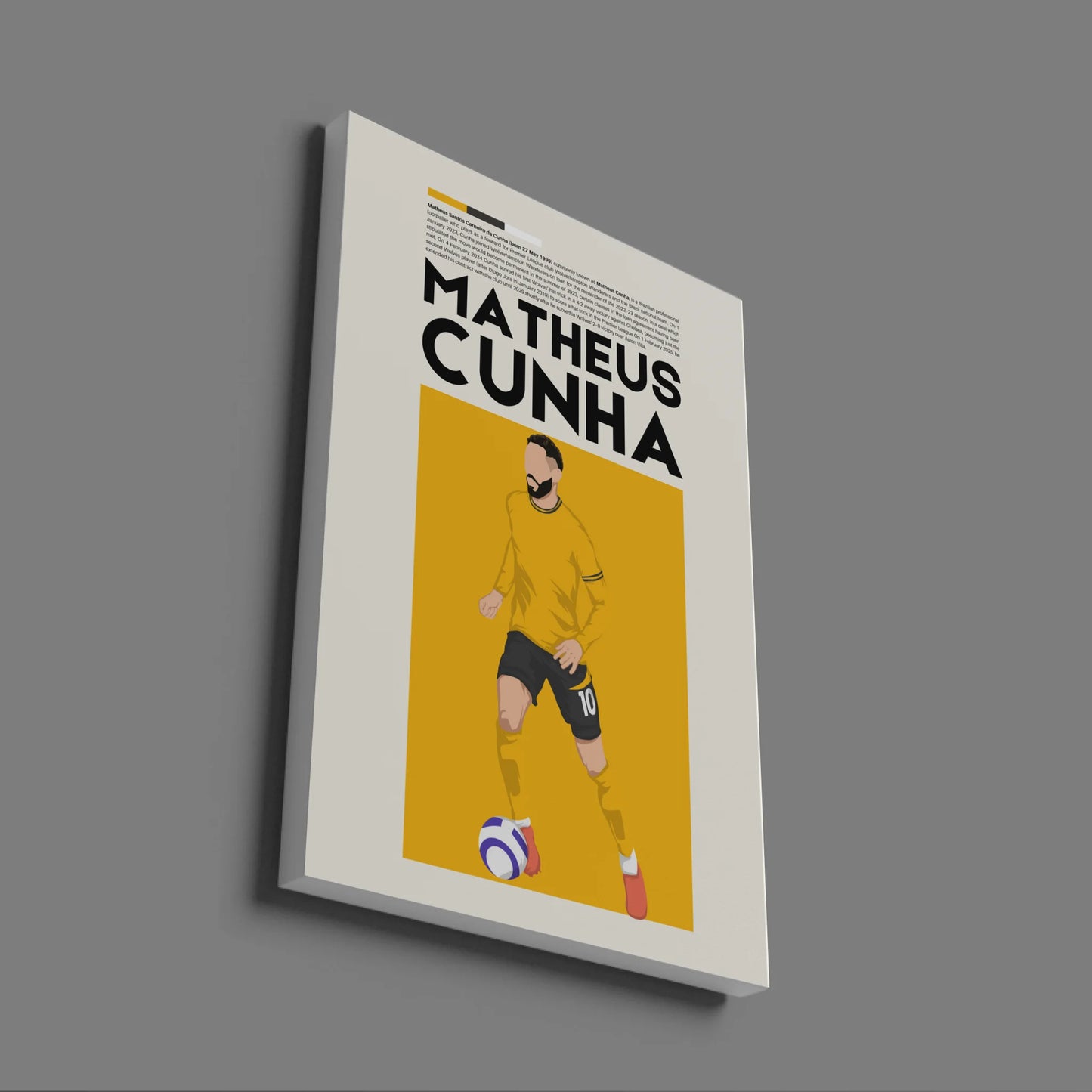 Matheus Cunha Wolves - Minimalist Poster - Fans Favourites