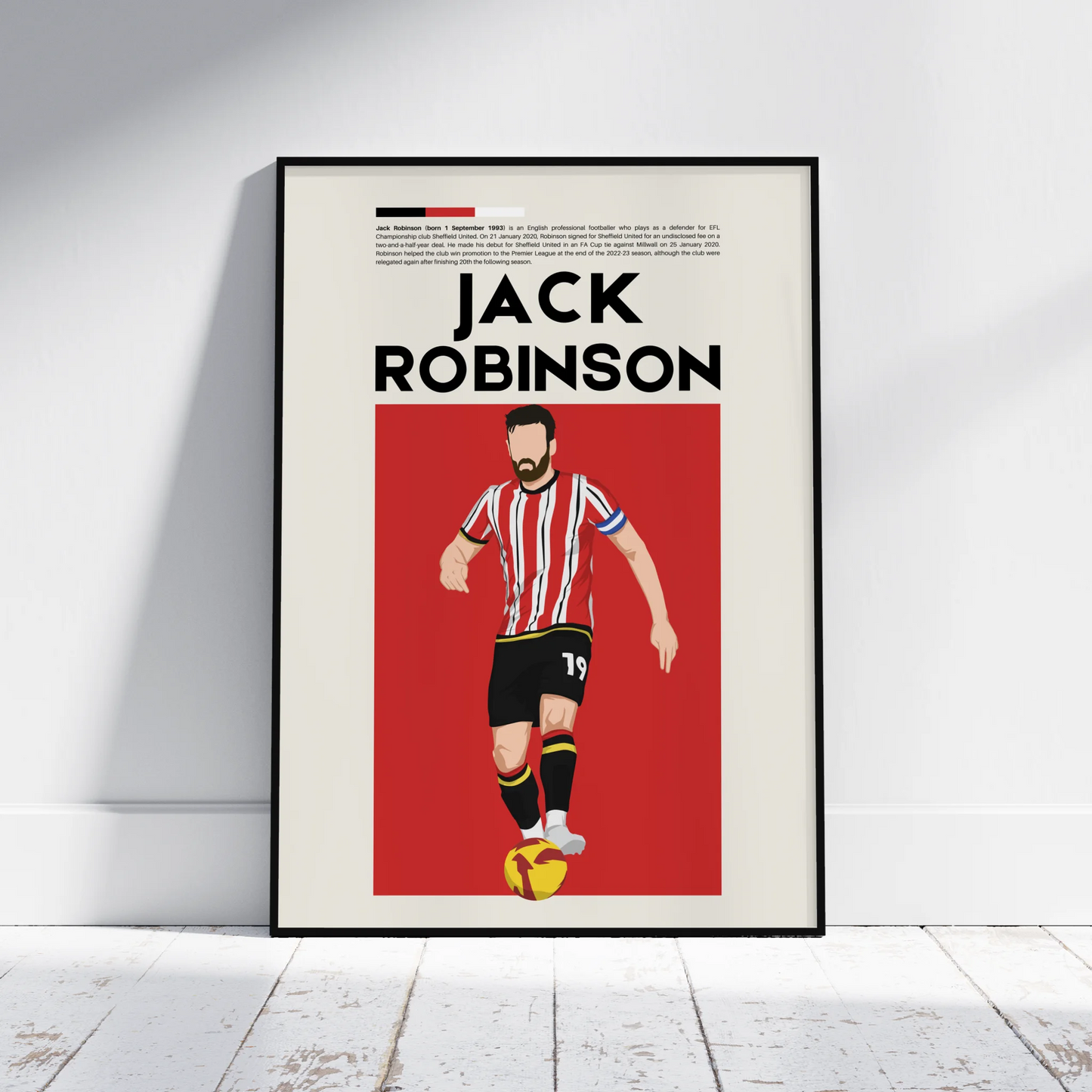 Jack Robinson Sheffield Utd - Minimalist Poster - Fans Favourites