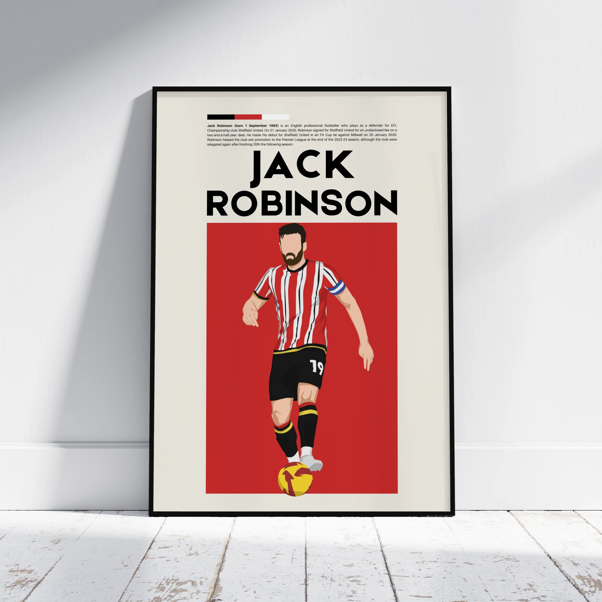 Jack Robinson Sheffield Utd - Minimalist Poster - Fans Favourites