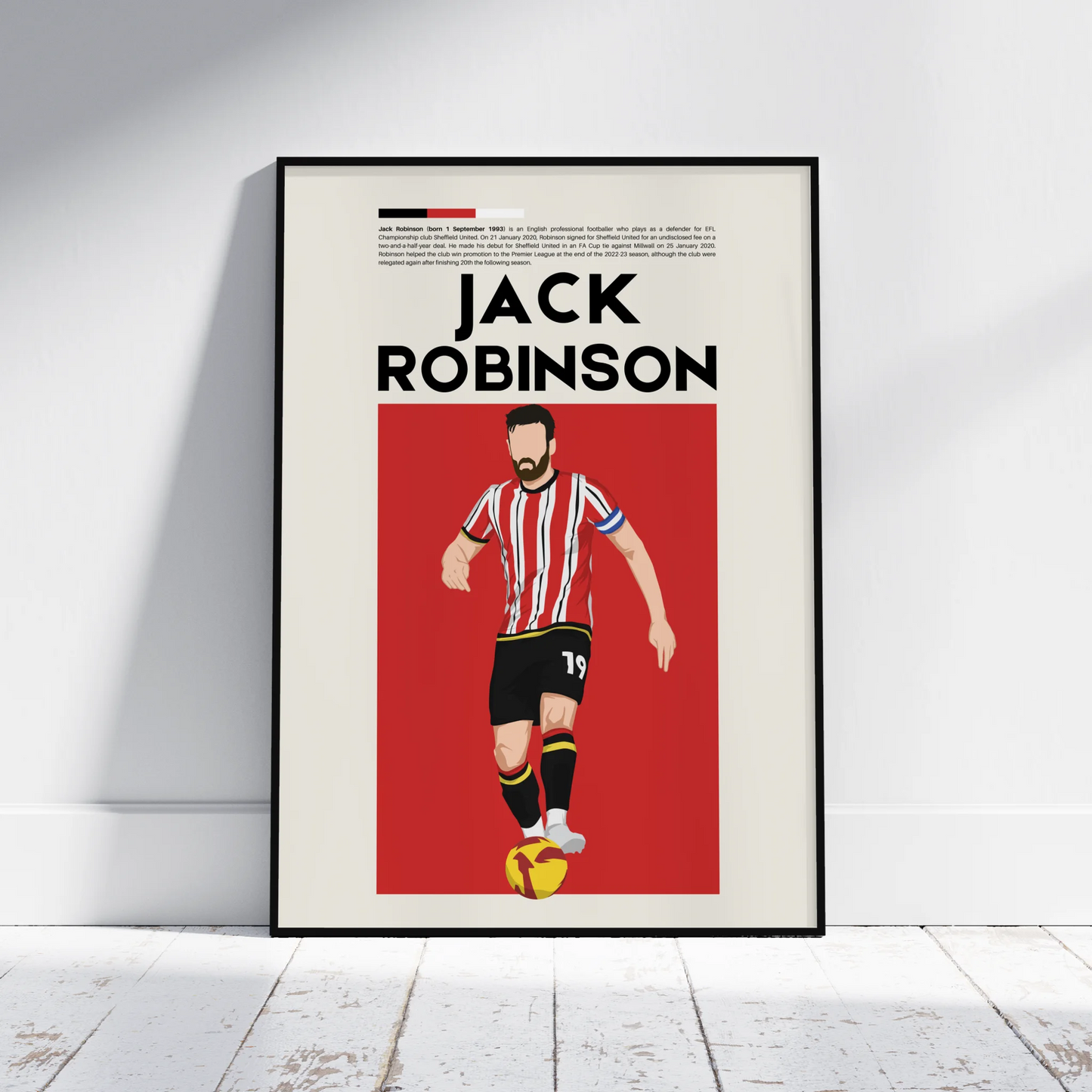 Jack Robinson Sheffield Utd - Minimalist Poster - Fans Favourites