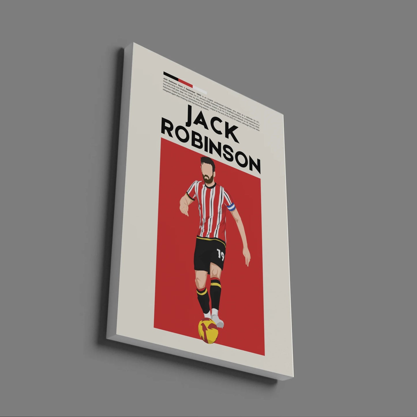Jack Robinson Sheffield Utd - Minimalist Poster - Fans Favourites