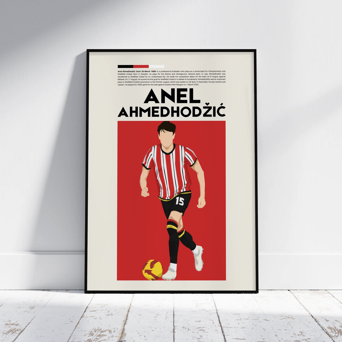 Anel Ahmedhodžić Sheffield Utd - Minimalist Poster - Fans Favourites
