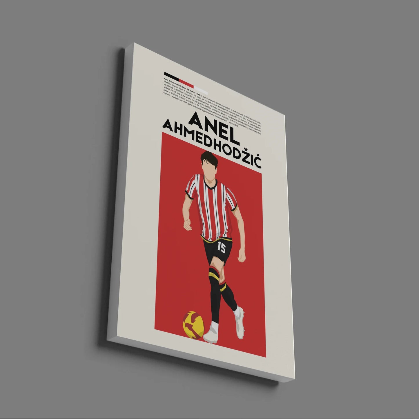Anel Ahmedhodžić Sheffield Utd - Minimalist Poster - Fans Favourites