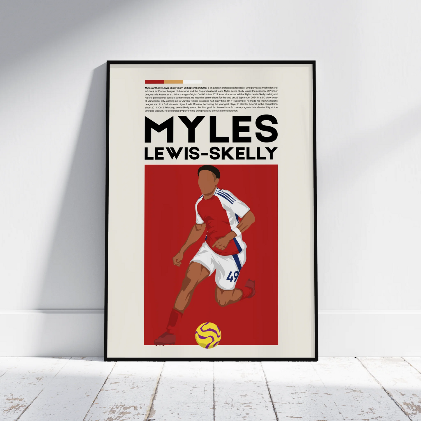 Myles Lewis-Skelly Arsenal - Minimalist Poster - Fans Favourites