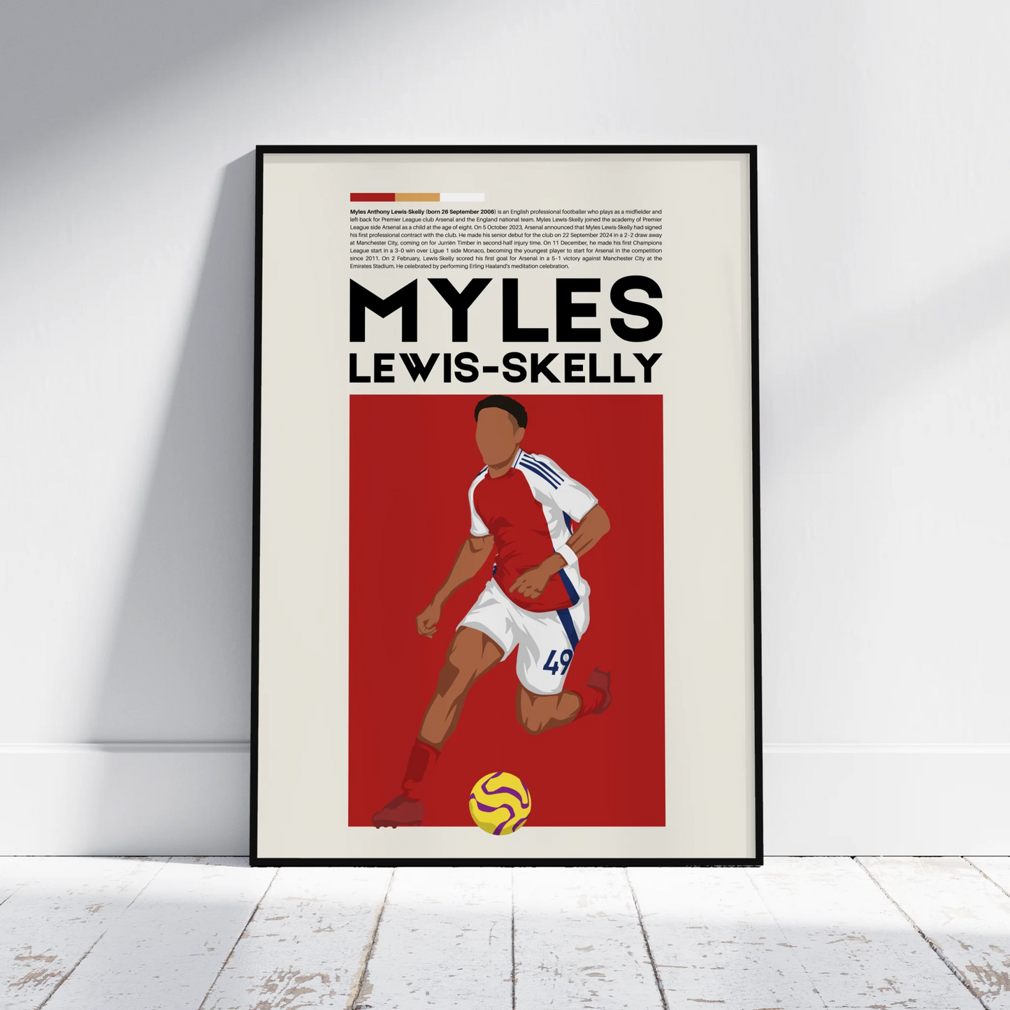 Myles Lewis-Skelly Arsenal - Minimalist Poster - Fans Favourites