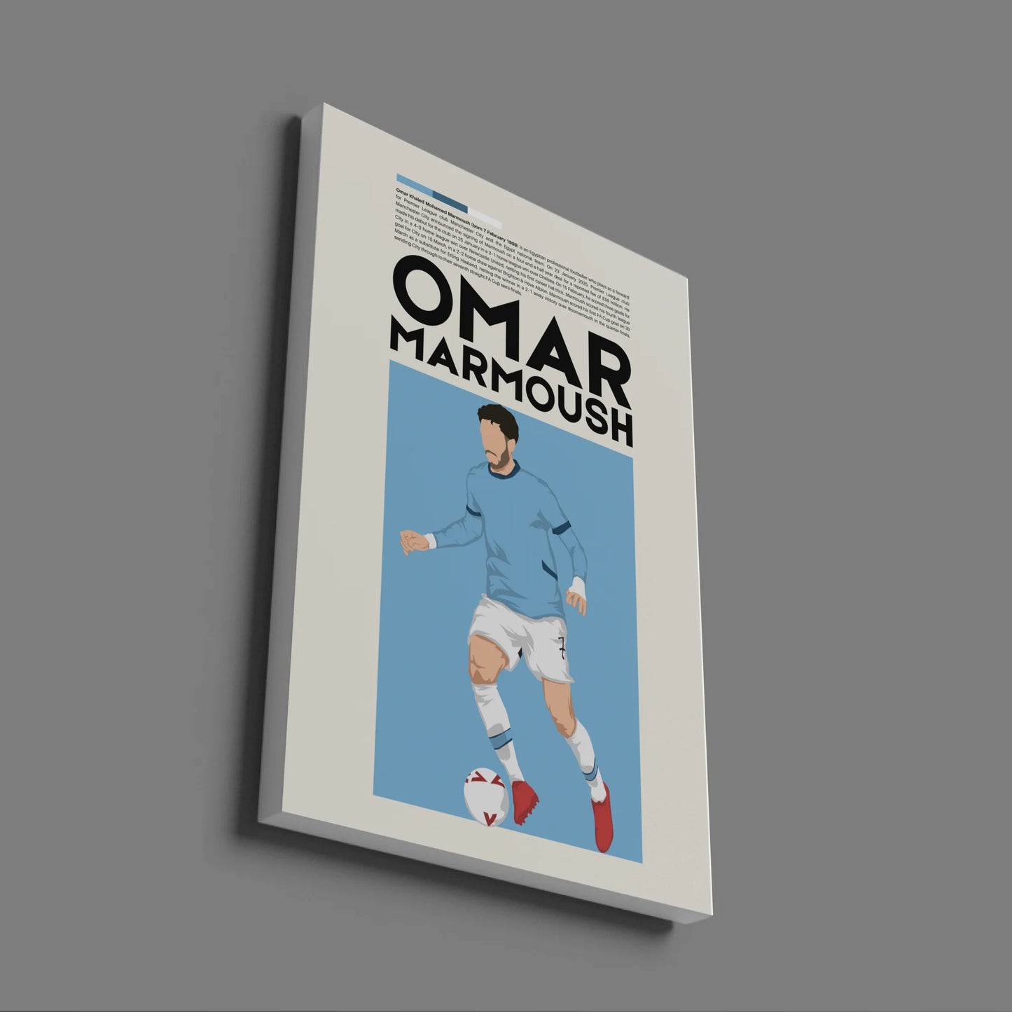 Omar Marmoush Man City - Minimalist Poster - Fans Favourites