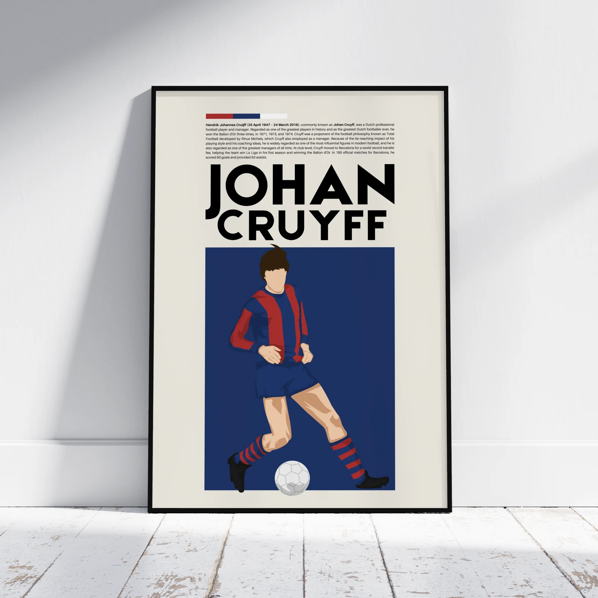 Johan Cruyff Barcelona - Minimalist Poster - Fans Favourites