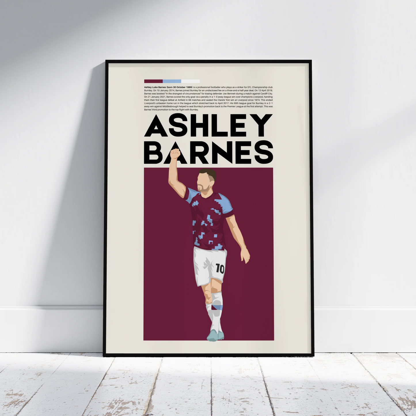 Ashley Barnes Burnley - Minimalist Poster - Fans Favourites