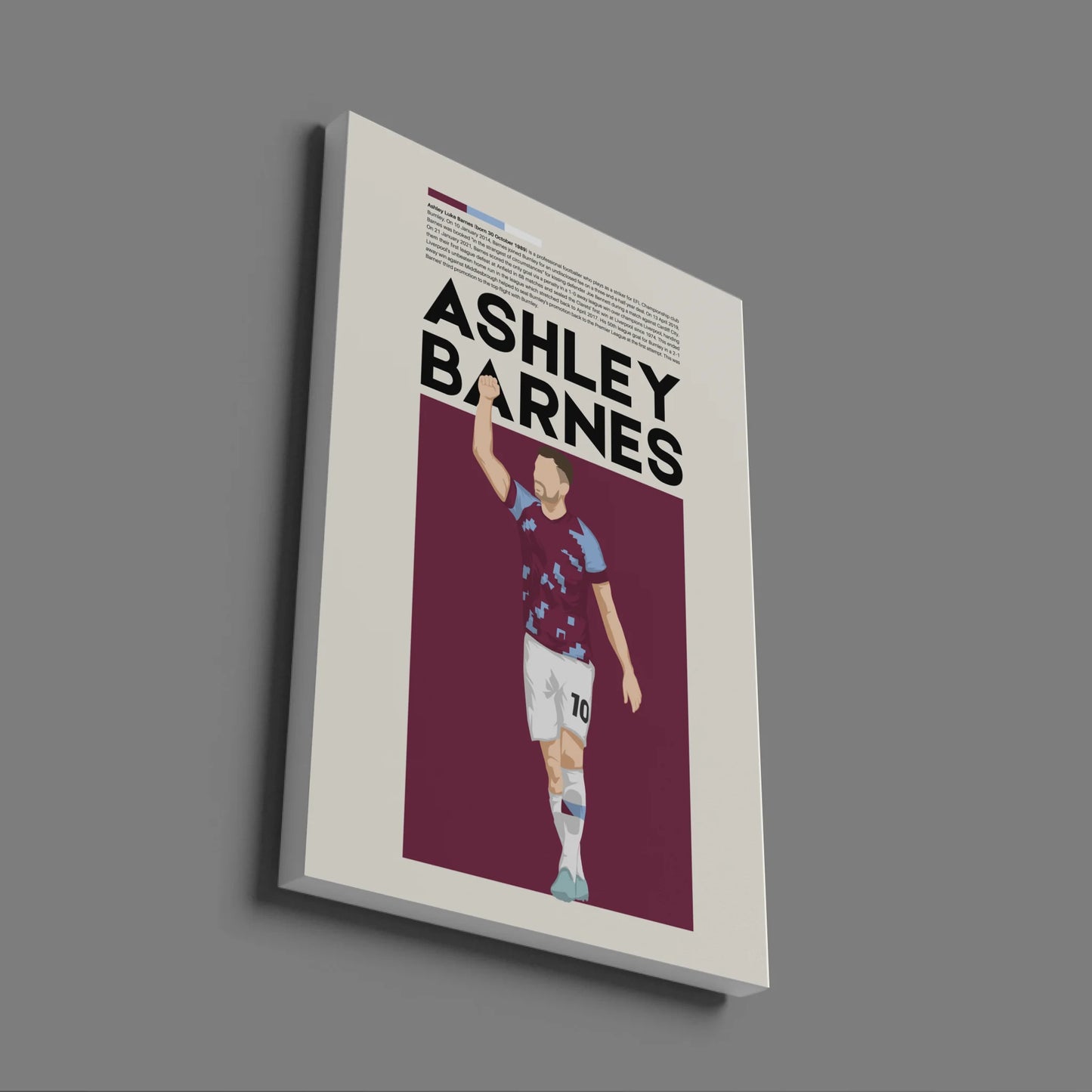 Ashley Barnes Burnley - Minimalist Poster - Fans Favourites