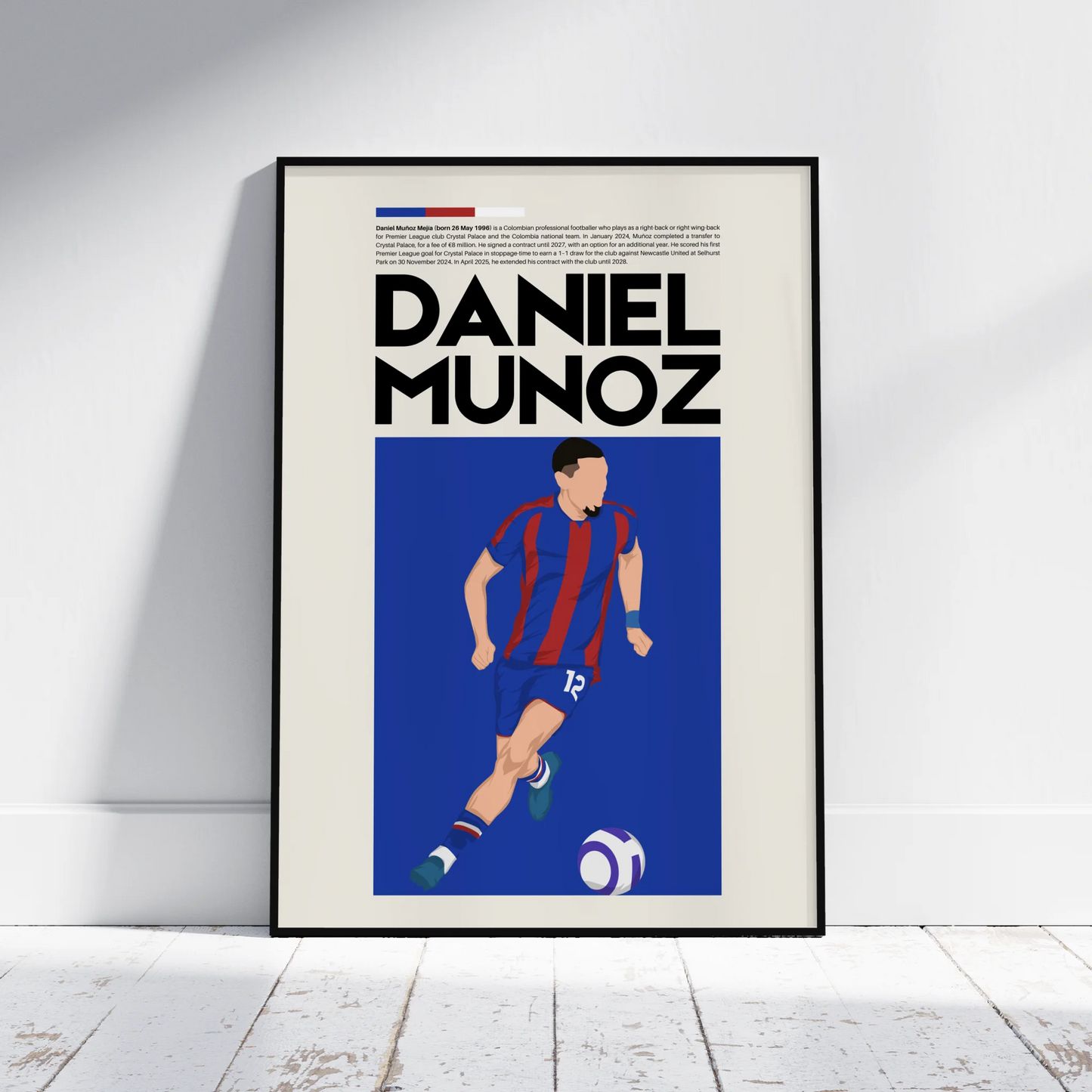 Daniel Muñoz Crystal Palace - Minimalist Poster - Fans Favourites