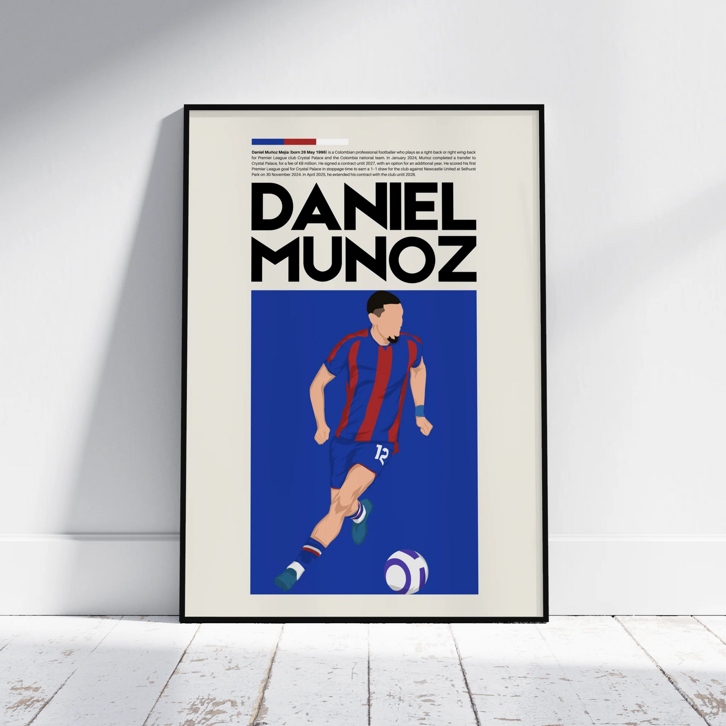 Daniel Muñoz Crystal Palace - Minimalist Poster - Fans Favourites