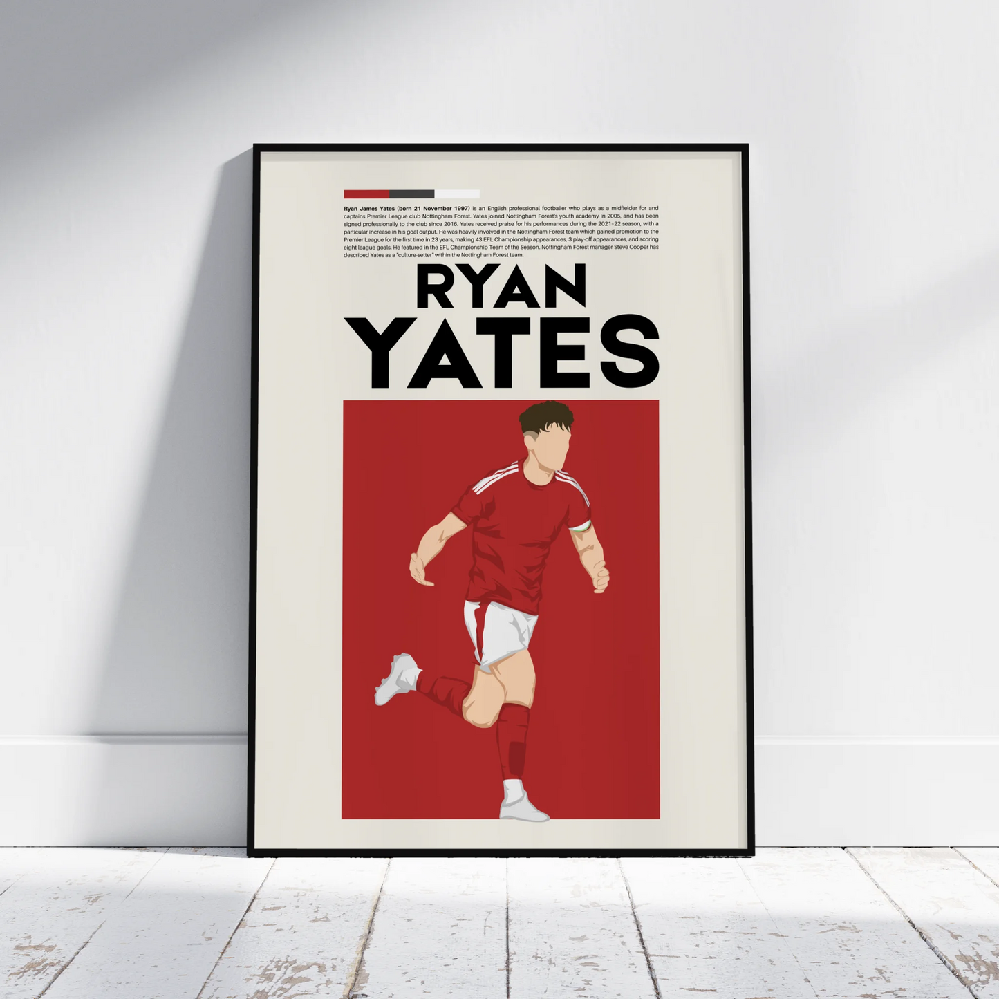 Ryan Yates Nottingham - Minimalist Poster - Fans Favourites
