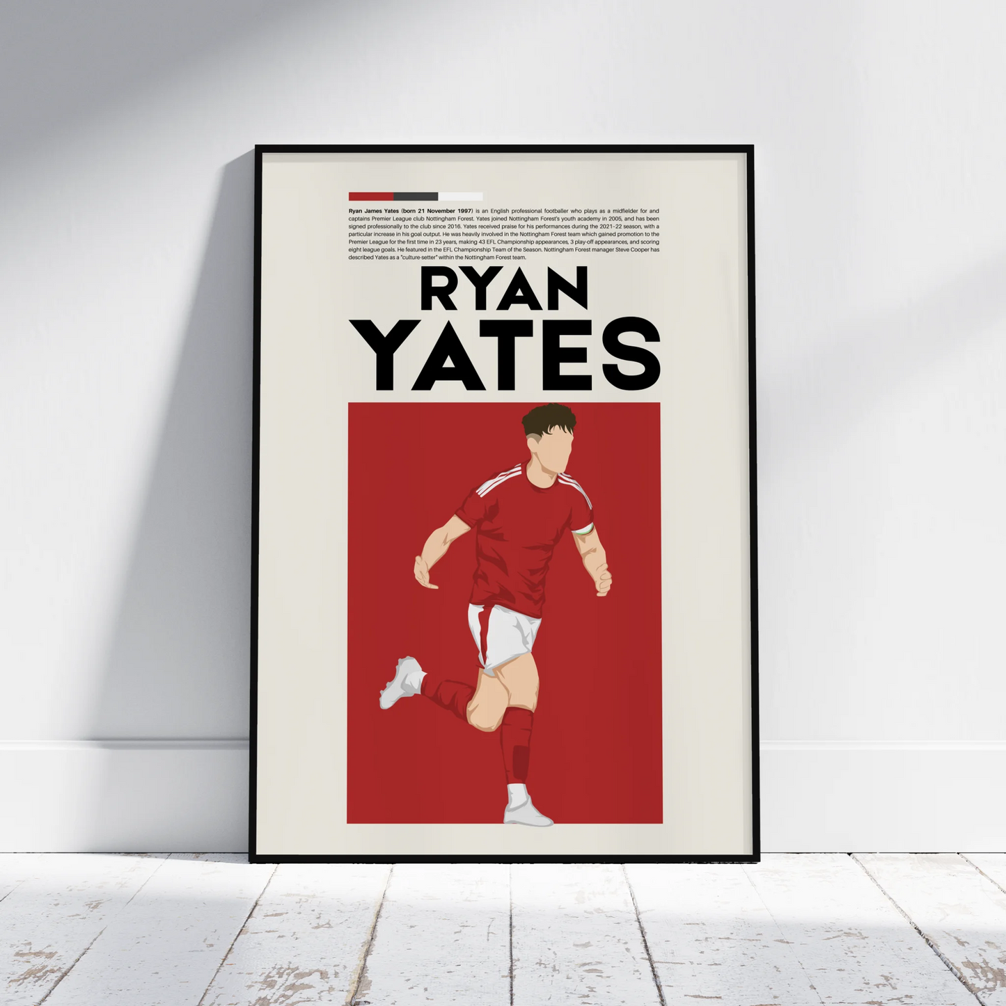 Ryan Yates Nottingham - Minimalist Poster - Fans Favourites