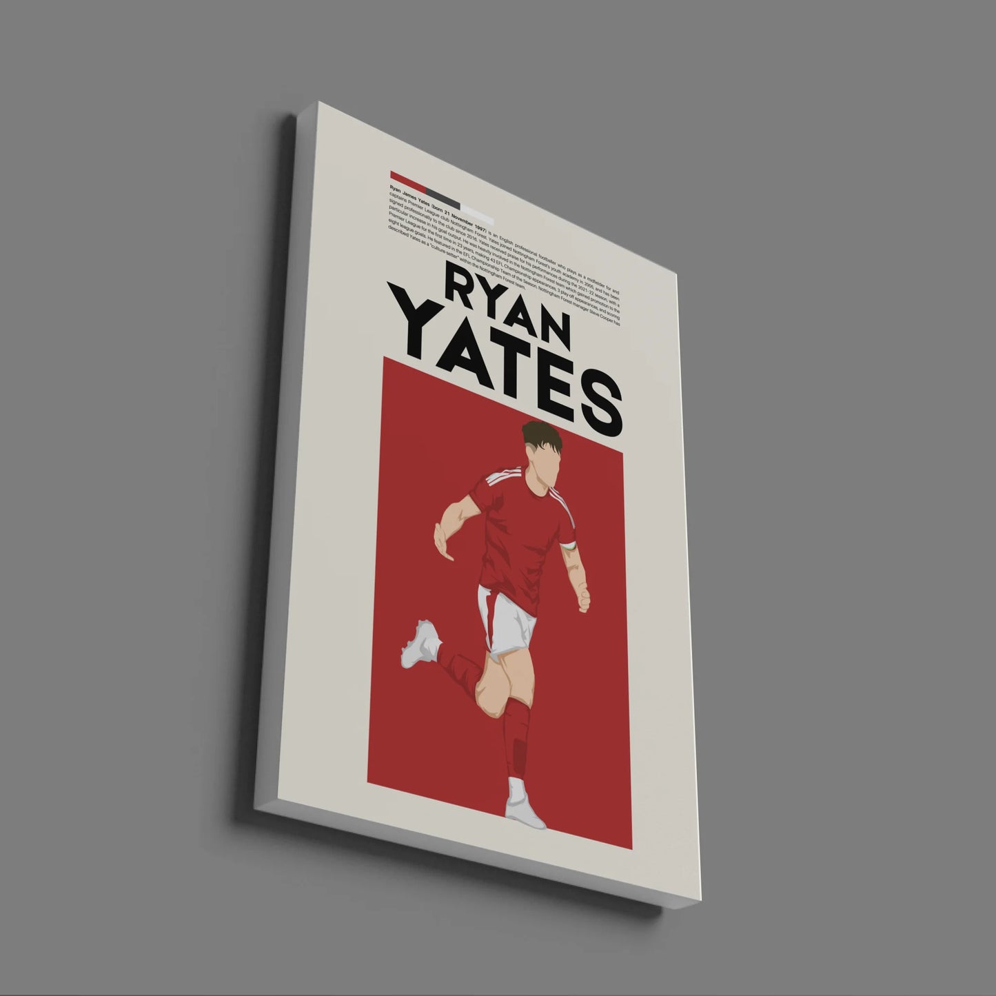 Ryan Yates Nottingham - Minimalist Poster - Fans Favourites