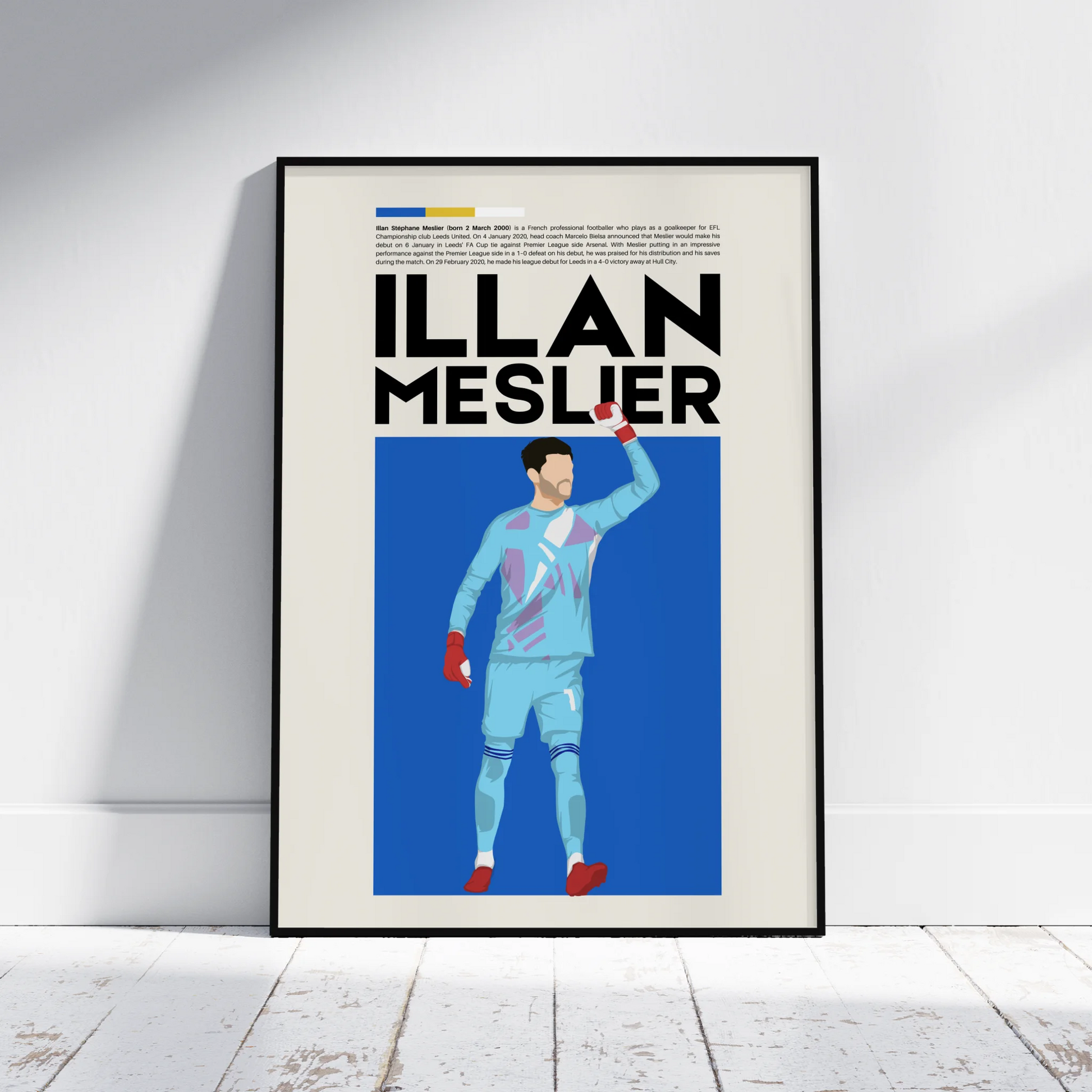 Illan Meslier Leeds - Minimalist Poster - Fans Favourites