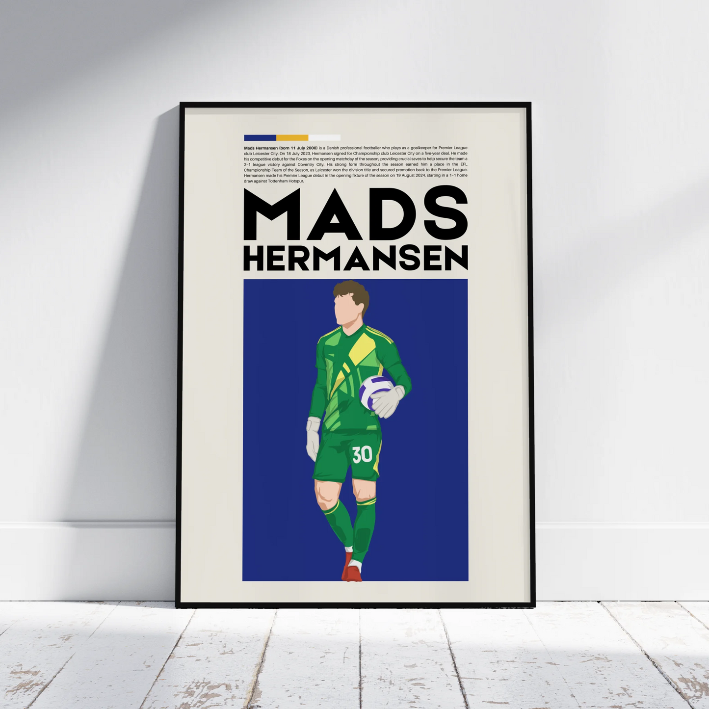 Mads Hermansen Leicester - Minimalist Poster - Fans Favourites