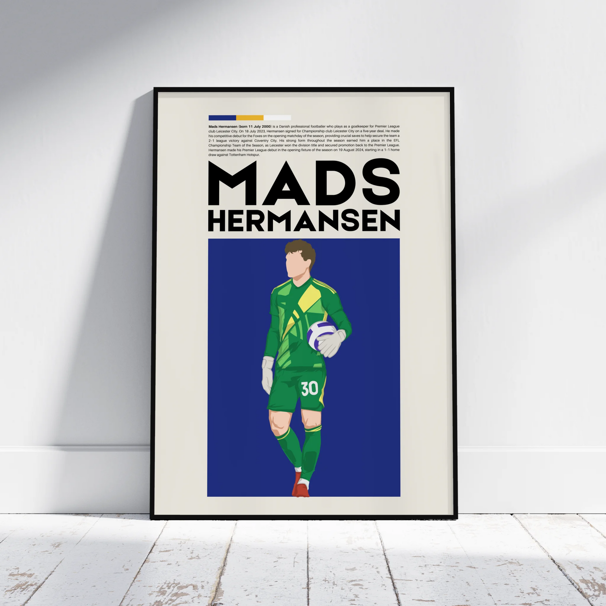 Mads Hermansen Leicester - Minimalist Poster - Fans Favourites