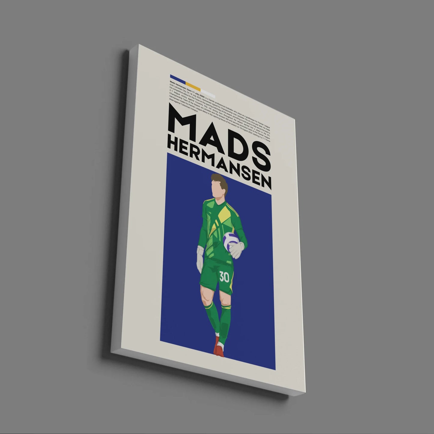 Mads Hermansen Leicester - Minimalist Poster - Fans Favourites